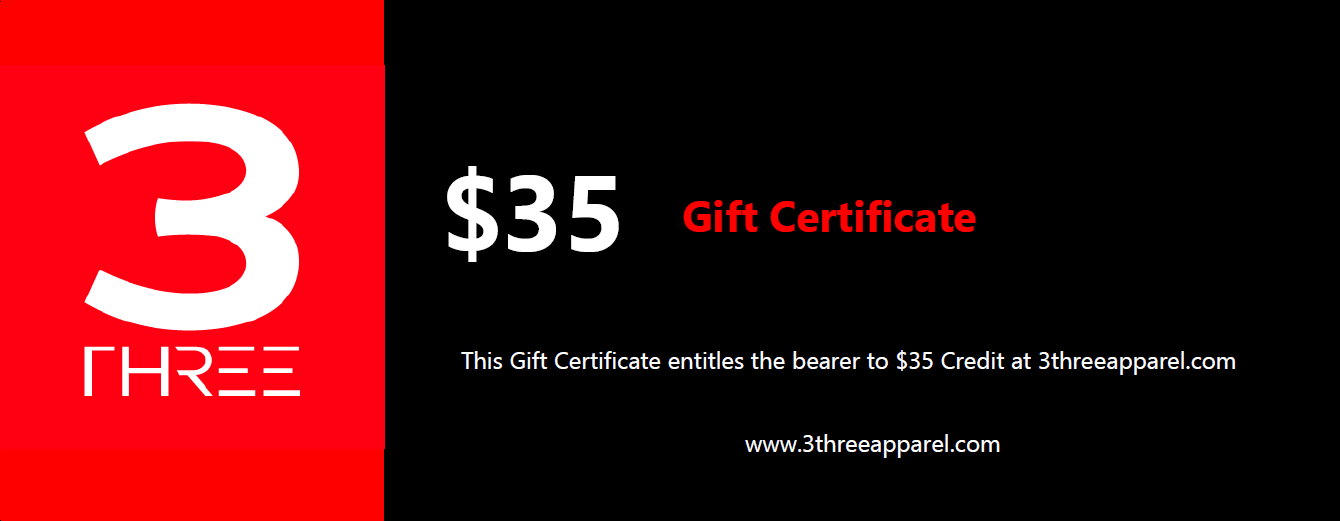 3threeapparel.com Gift Card 