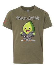 Youth - Frui-Jitsu Avocado Champ Youth Tee - Cute Avocado Wearing a Gi Cartoon Shirt 