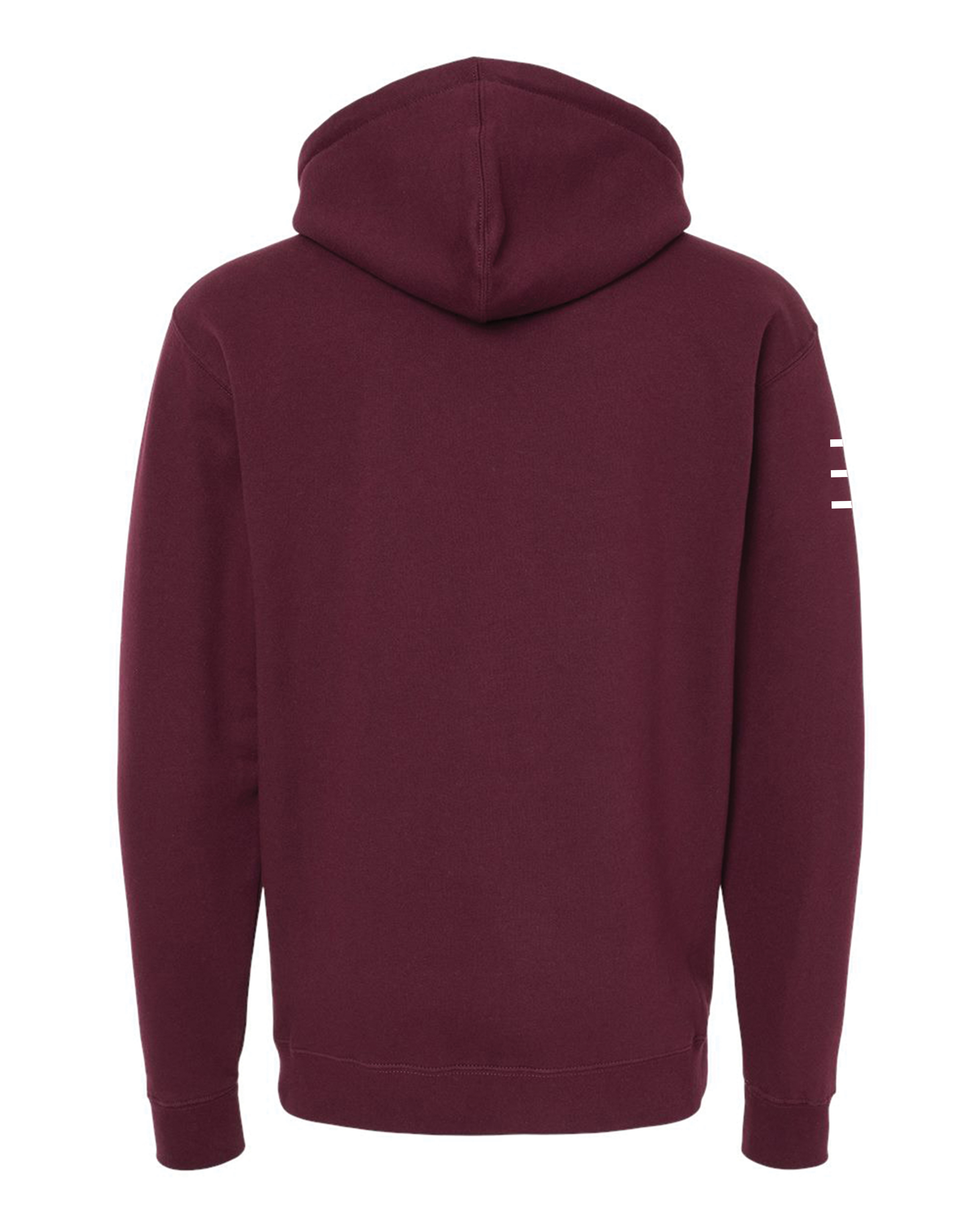 Dr. Pressure - Heavyweight Hooded Sweatshirt in Maroon - High Quality 