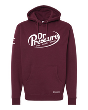 Dr. Pressure - Heavyweight Hooded Sweatshirt in Maroon - High Quality 