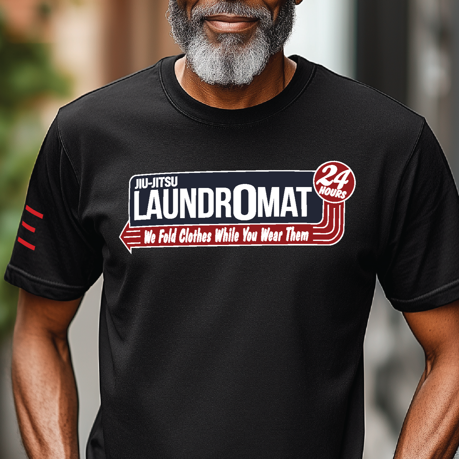 LaundrOmat Vintage Jiu-Jitsu T-Shirt: We Fold Clothes While You Wear Them 