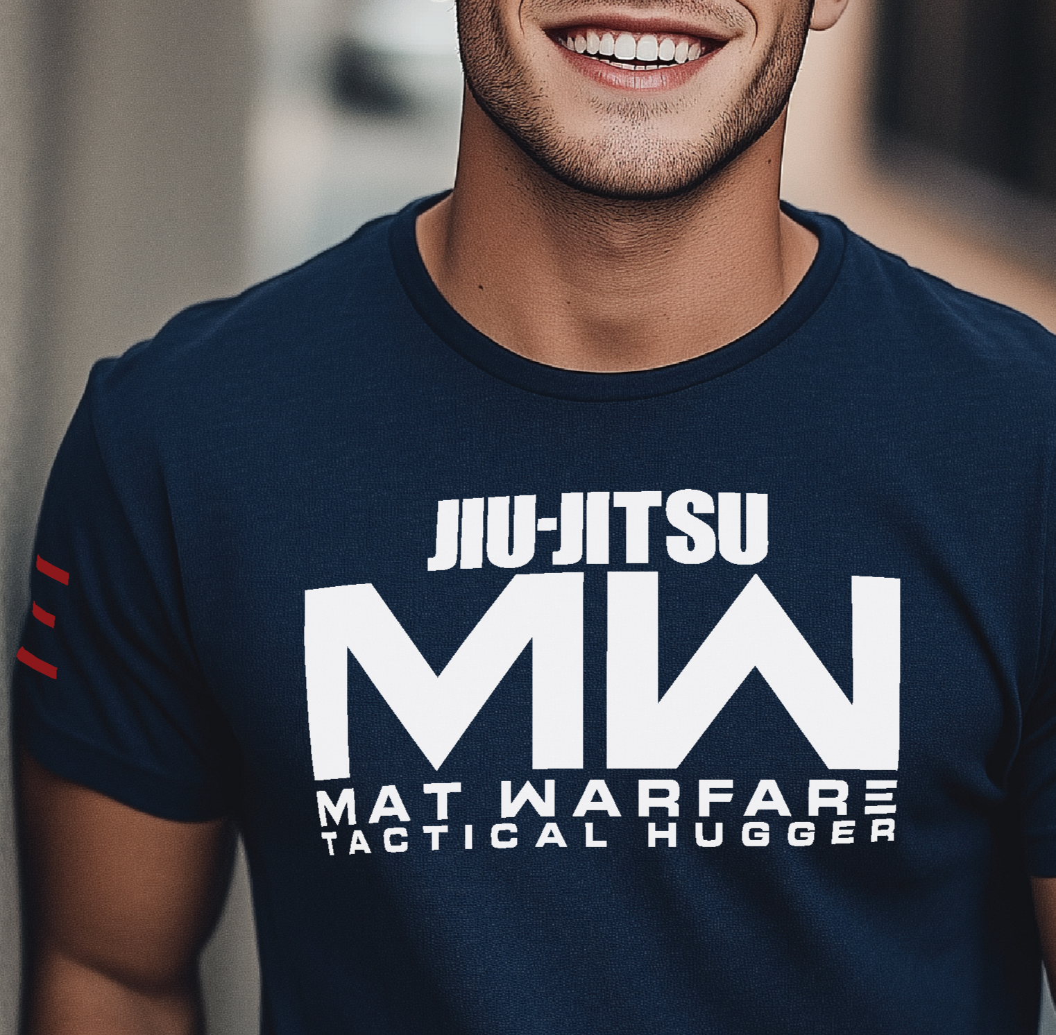 Jiu-Jitsu MW Tactical Hugger Tee - Mat Warfare Parody funny shirt 