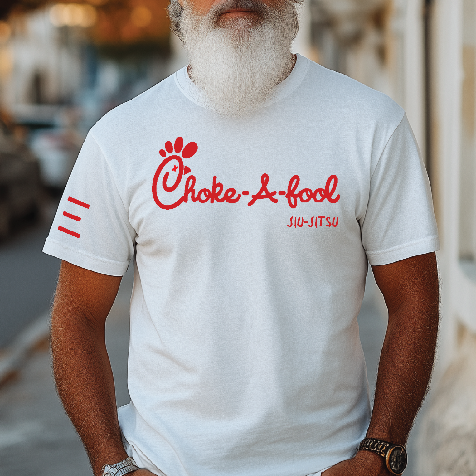 "Choke a Fool" - Jiu-Jitsu Parody T-Shirt Funny - 3Three Apparel LLC.