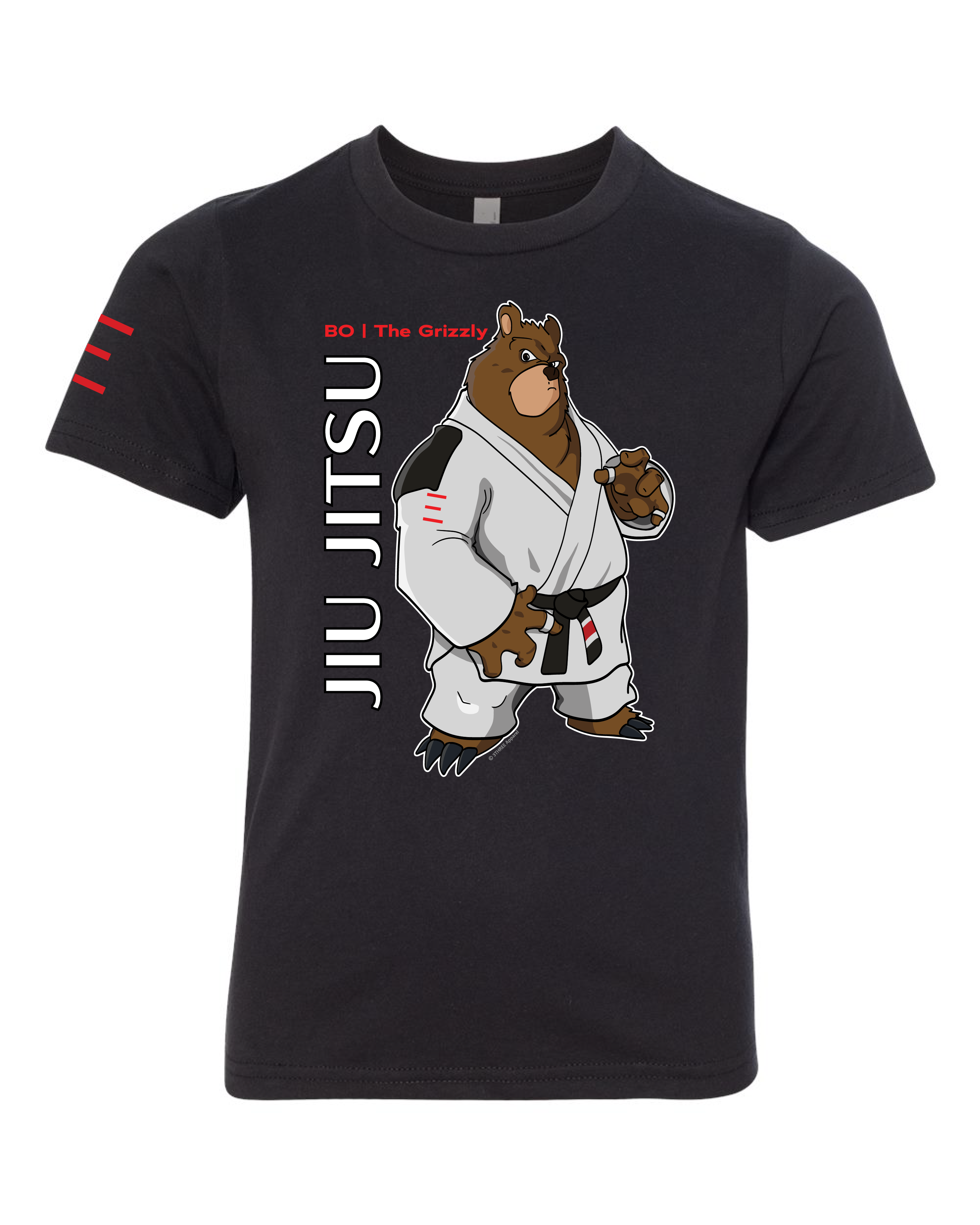 Youth - Bo the Tenacious Grizzly - BJJ Premium T-shirt 