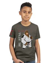 Youth - Bo the Tenacious Grizzly - BJJ Premium T-shirt 