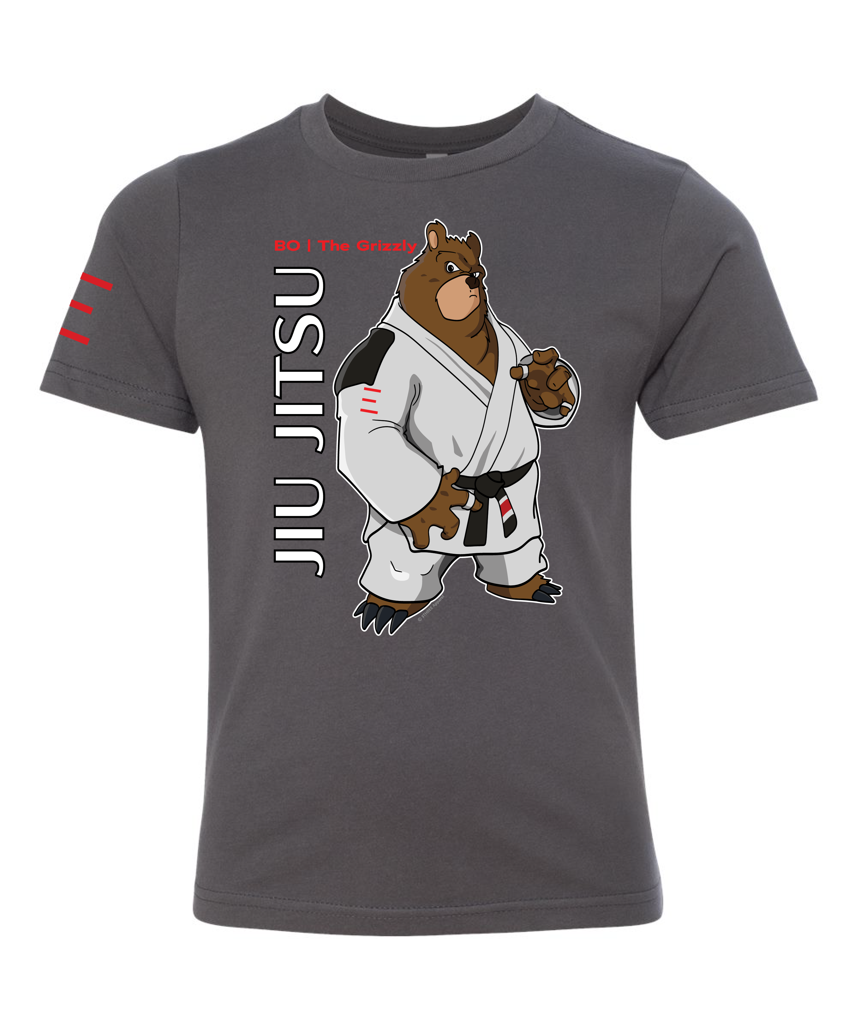 Youth - Bo the Tenacious Grizzly - BJJ Premium T-shirt 