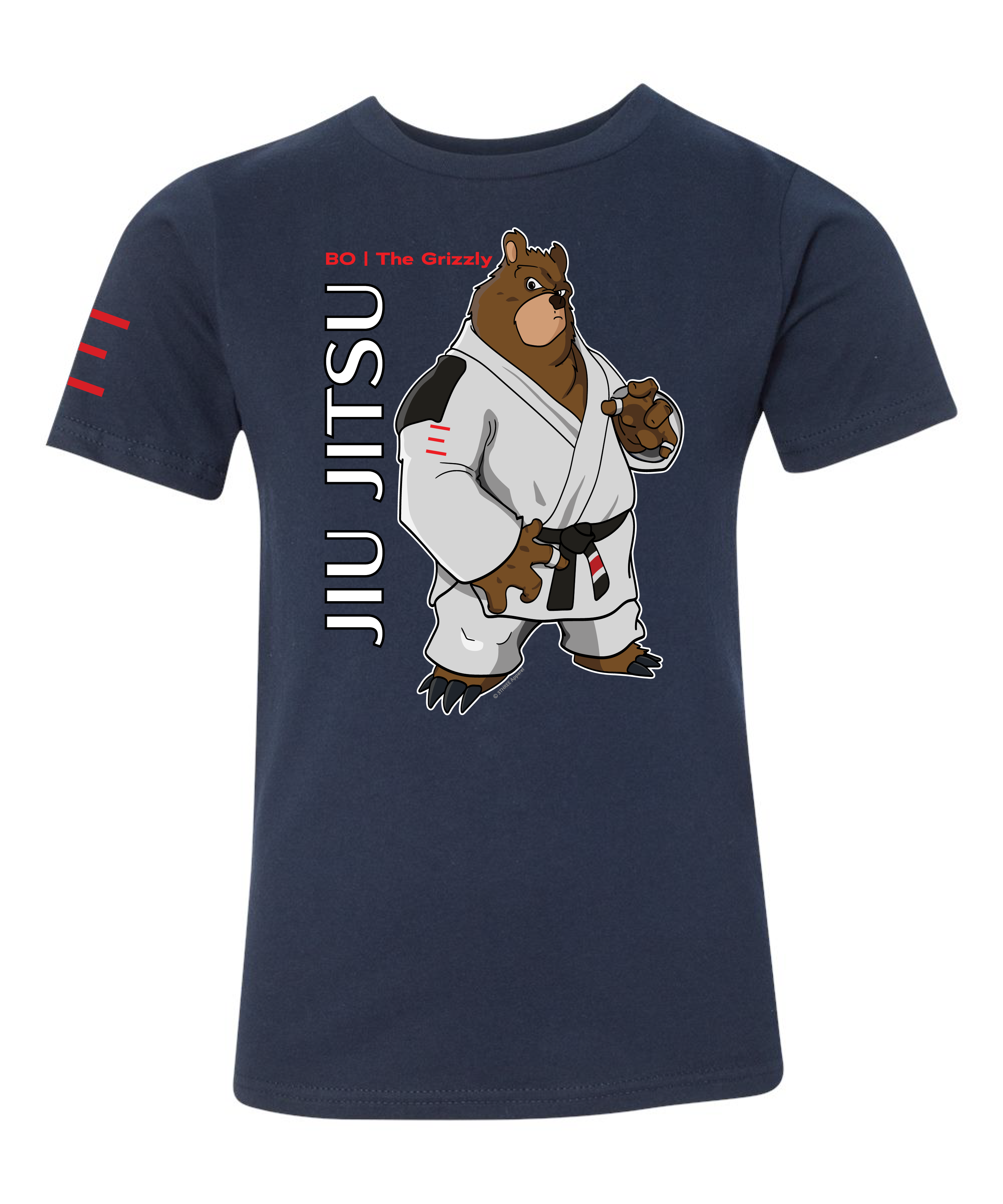 Youth - Bo the Tenacious Grizzly - BJJ Premium T-shirt 