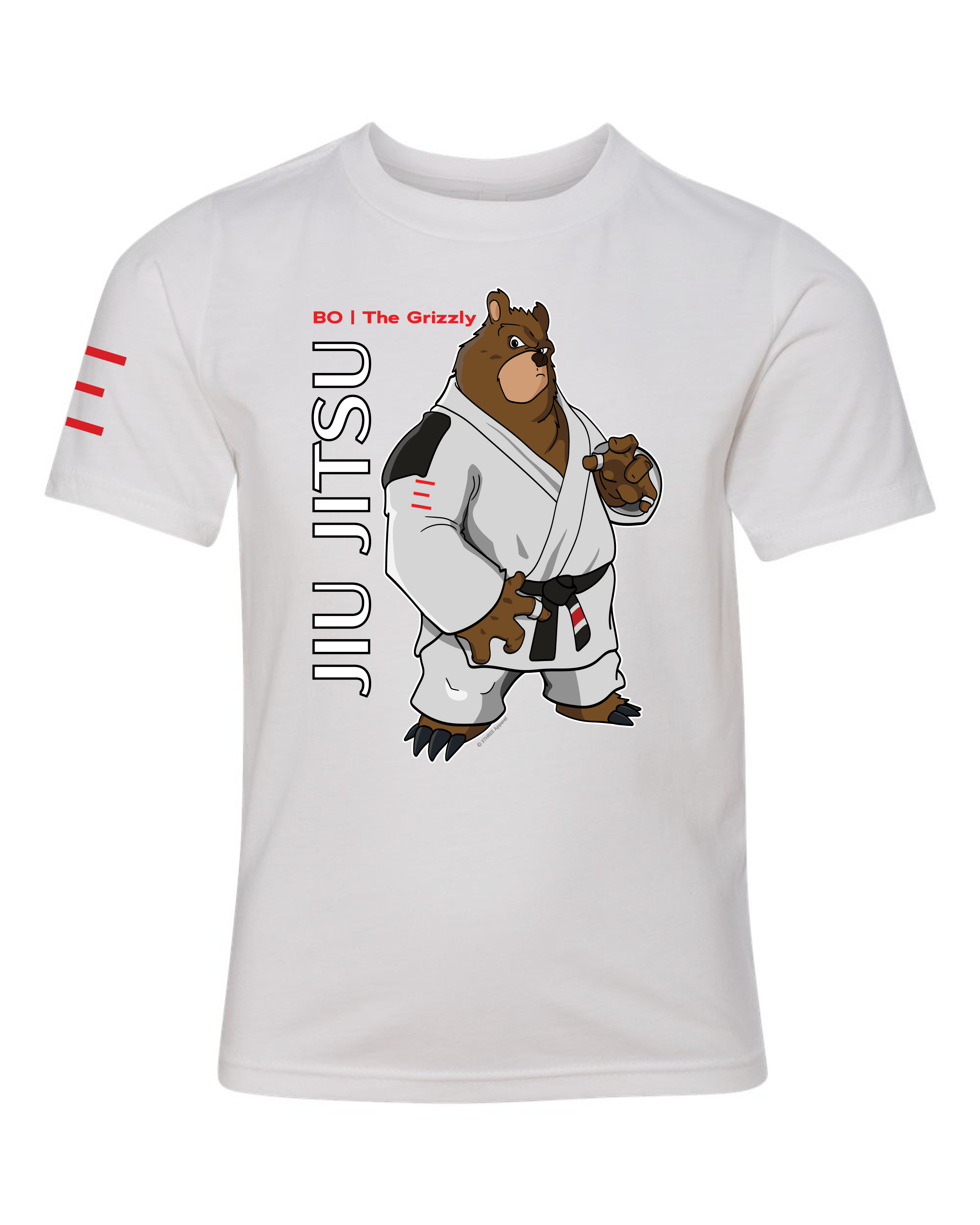 Youth - Bo the Tenacious Grizzly - BJJ Premium T-shirt 