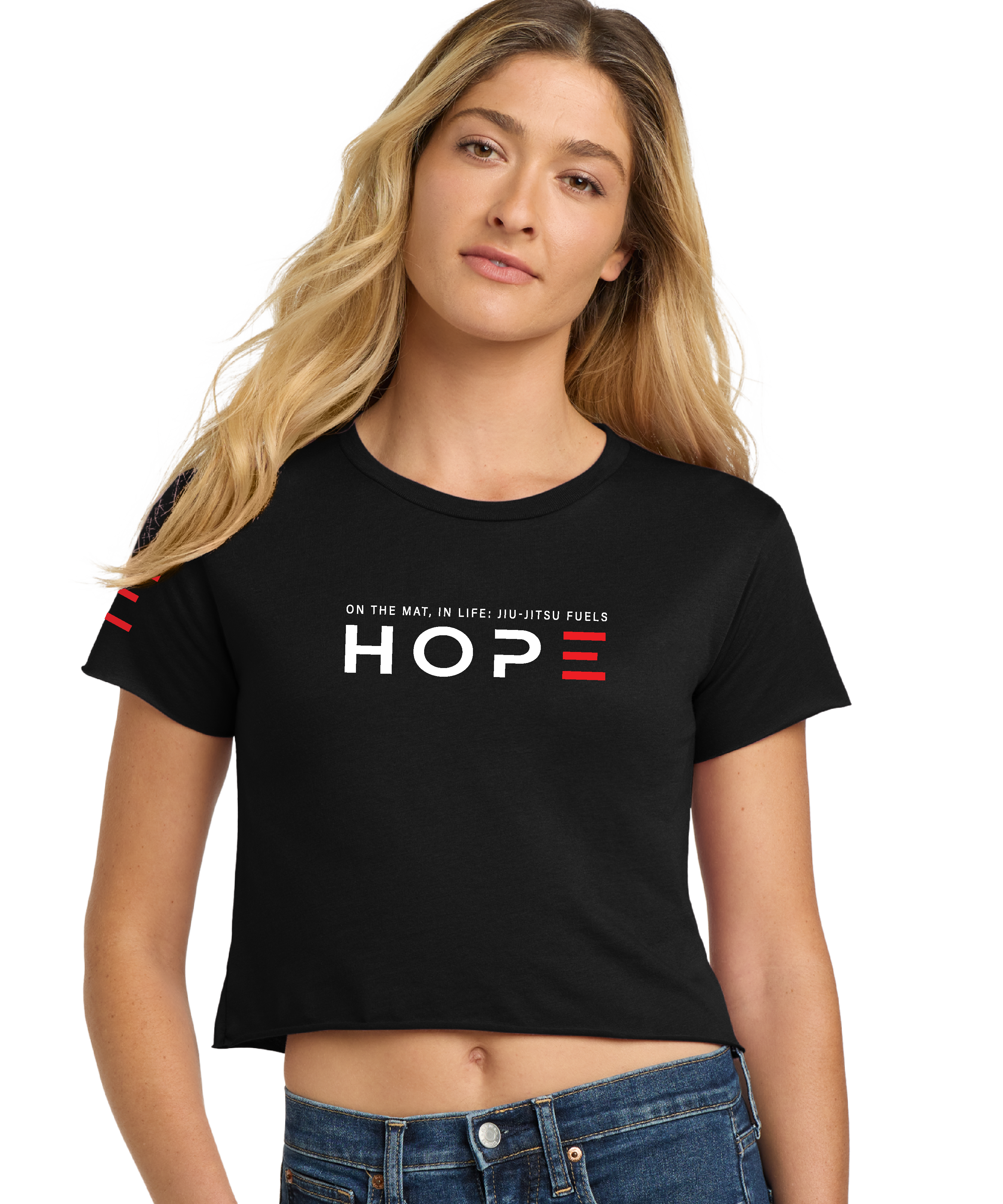 Hope - On the Mat, In Life - Jiu-Jitsu Women's Crop Top - 3Three Apparel LLC.