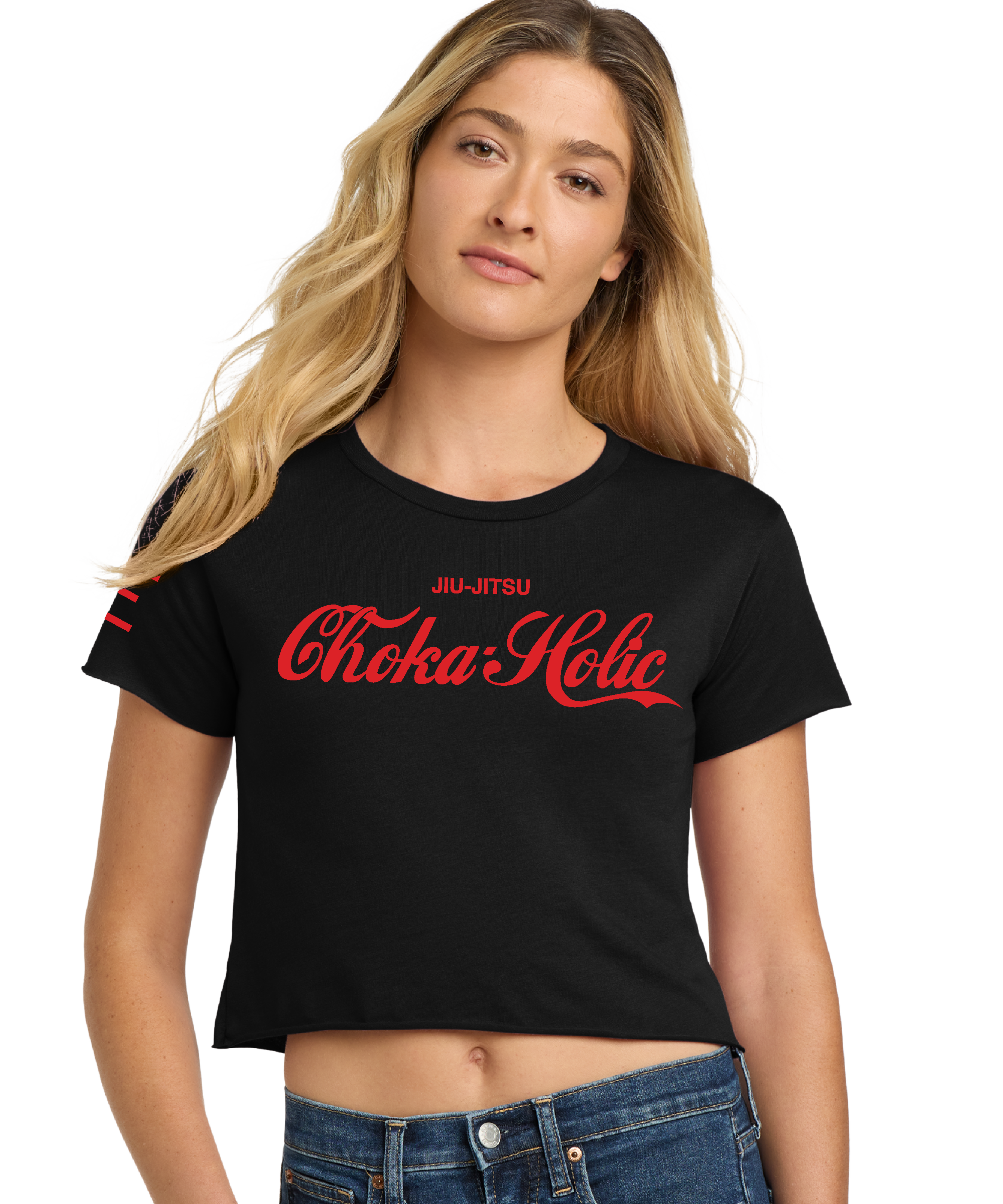 "Choka-Holic" Jiu-Jitsu Crop Top – Funny Women's BJJ Shirt - 3Three Apparel LLC.