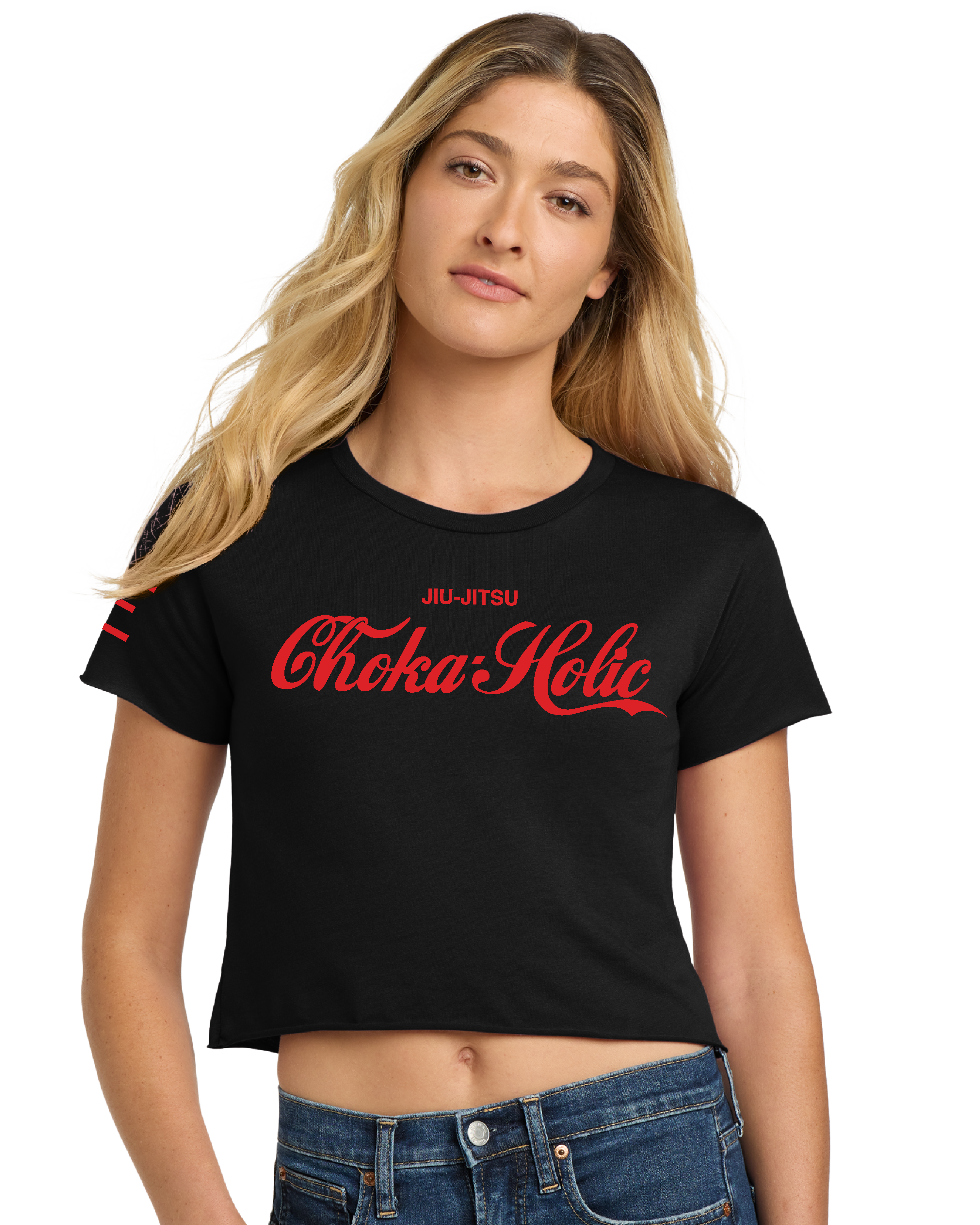 "Choka-Holic" Jiu-Jitsu Crop Top – Funny Women's BJJ Shirt - 3Three Apparel LLC.