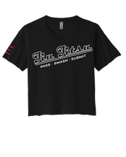 Vintage Baseball-Style "Jiu-Jitsu" Women's Crop Top - 3Three Apparel LLC.