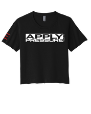 Apply Pressure Jiu-Jitsu Women's Crop Top - Technique Motivational BJJ Apparel - 3Three Apparel LLC.