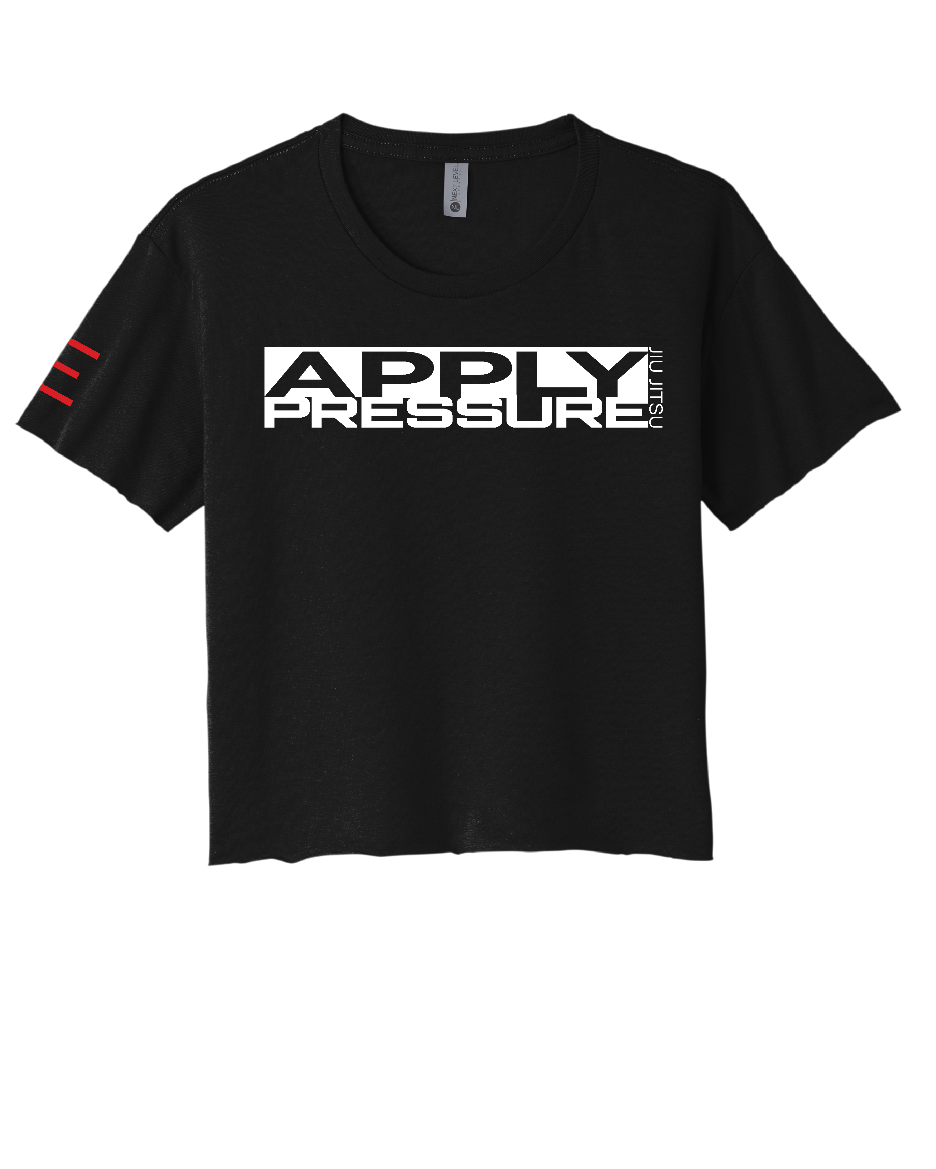 Apply Pressure Jiu-Jitsu Women's Crop Top - Technique Motivational BJJ Apparel - 3Three Apparel LLC.