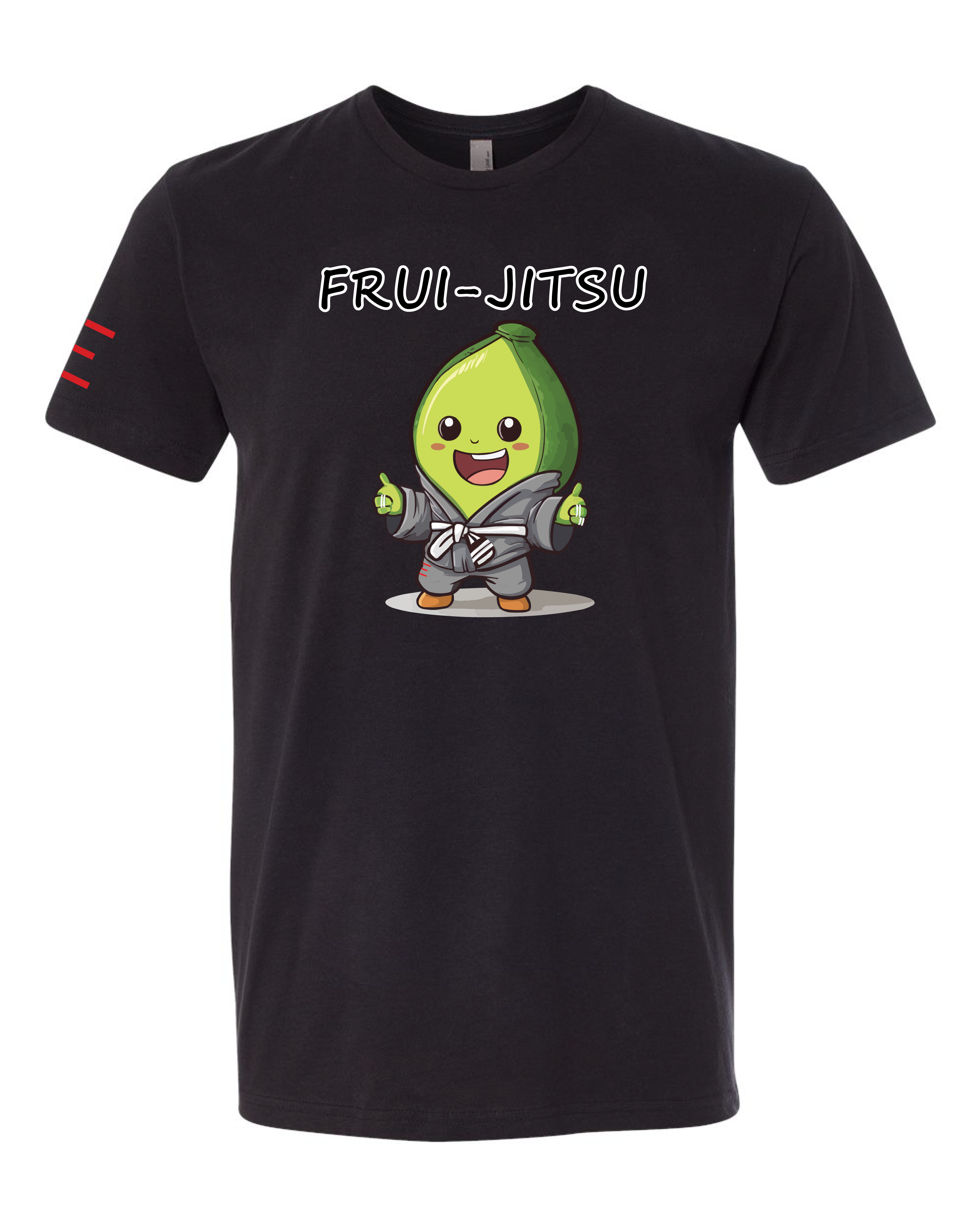 Frui-Jitsu Avocado Wearing a Gi Cartoon Shirt - Funny Cute Avocado 