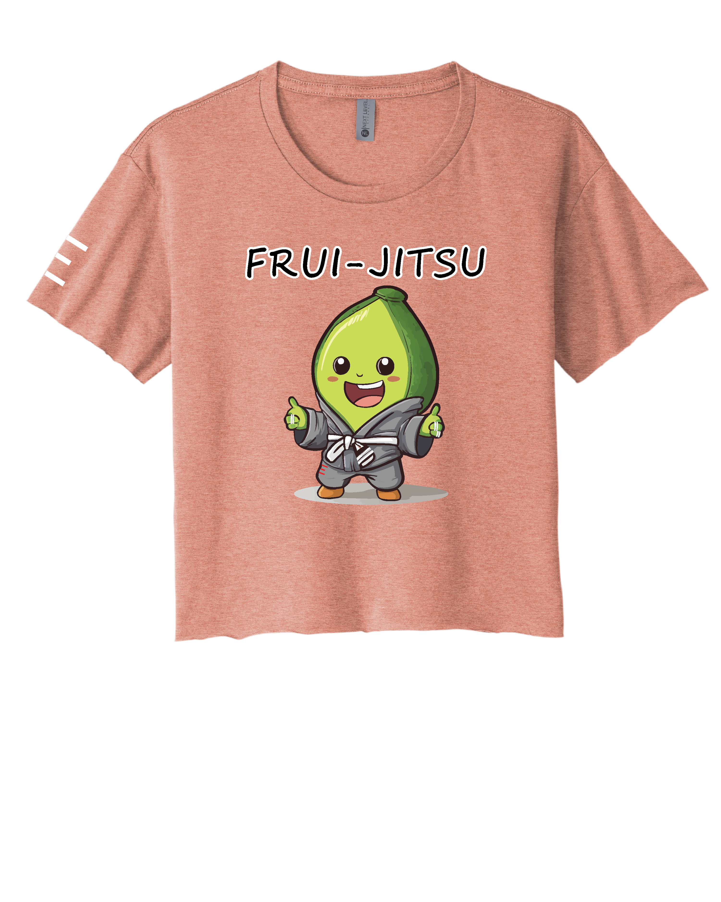 Meet the Frui-Jitsu Avocado Women's Crop Top - Fun Meets Fierce! 🥑 - 3Three Apparel LLC.