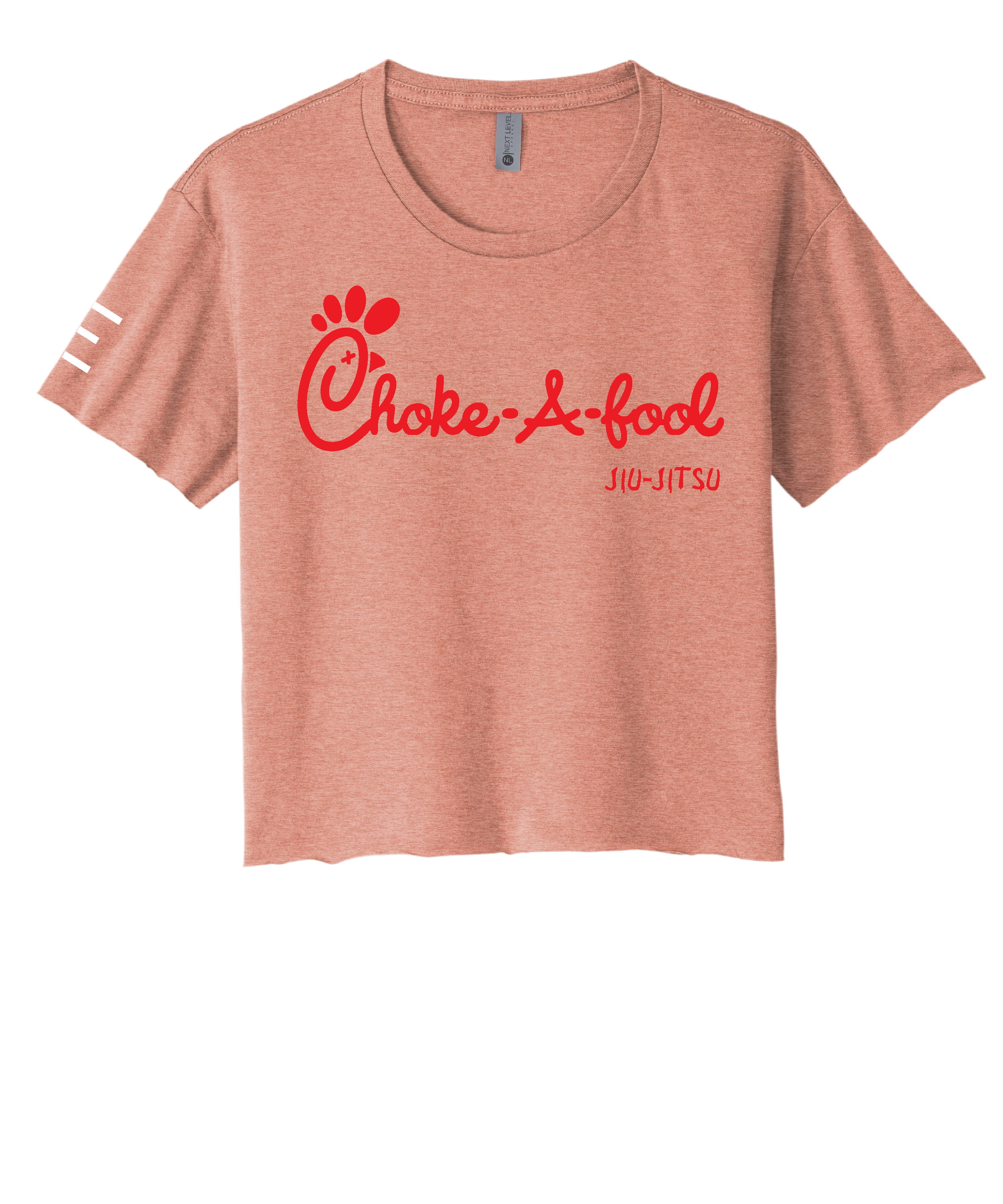 "Choke a Fool" - Jiu-Jitsu Parody Logo Women's Crop Top - 3Three Apparel LLC.