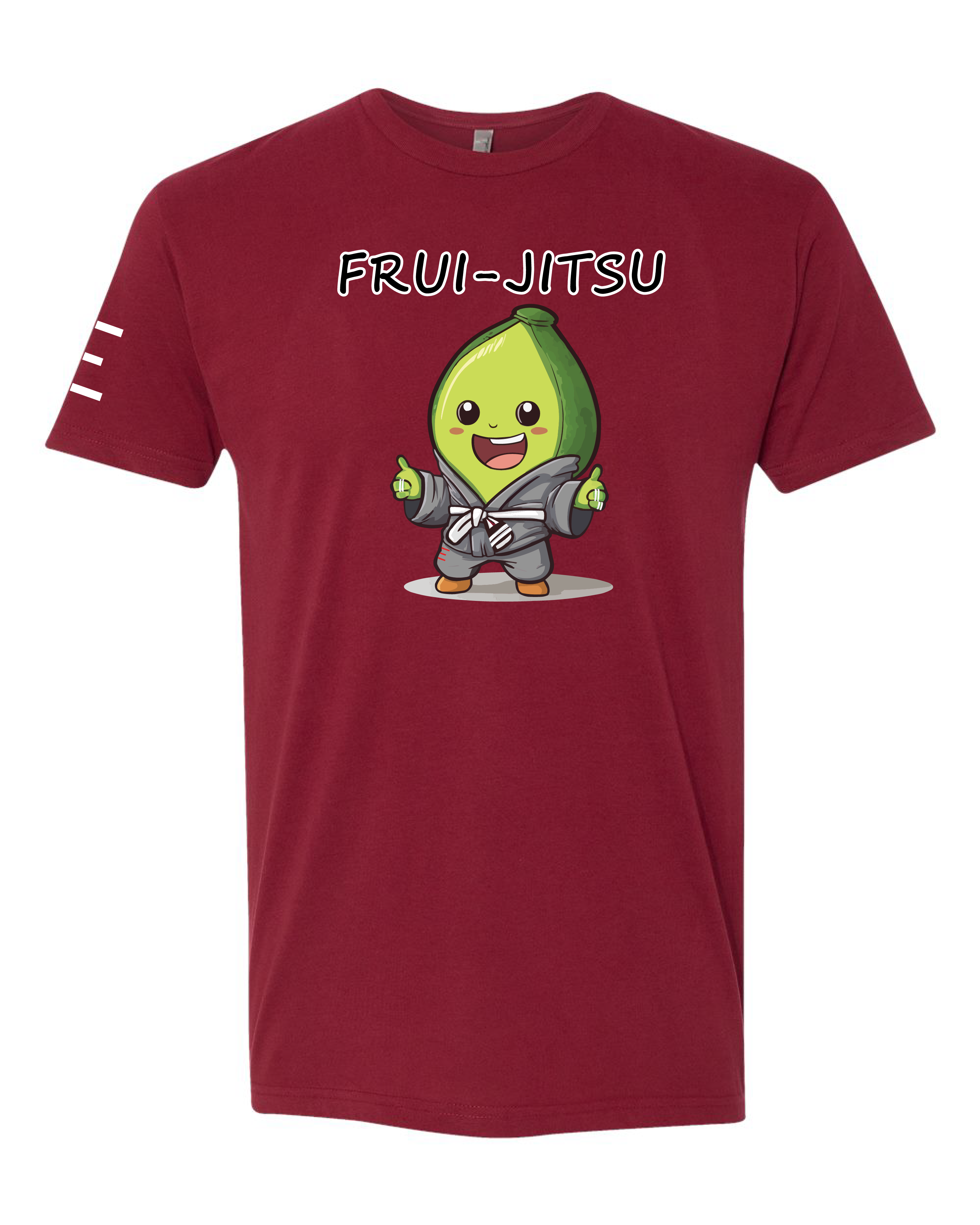 Frui-Jitsu Avocado Wearing a Gi Cartoon Shirt - Funny Cute Avocado 