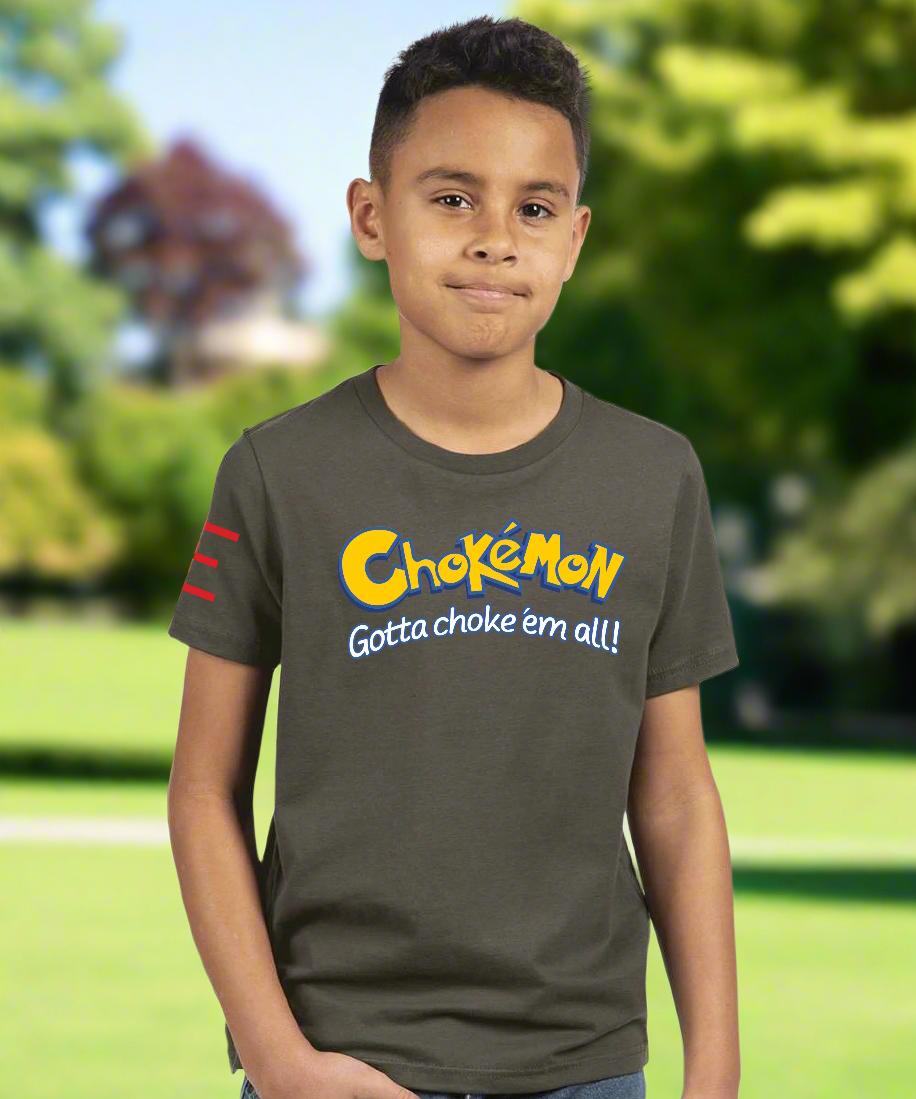 Youth - Chokémon Trainer - BJJ Tee - The Ultimate Jiu-Jitsu Collectible Parody - 3Three Apparel LLC.