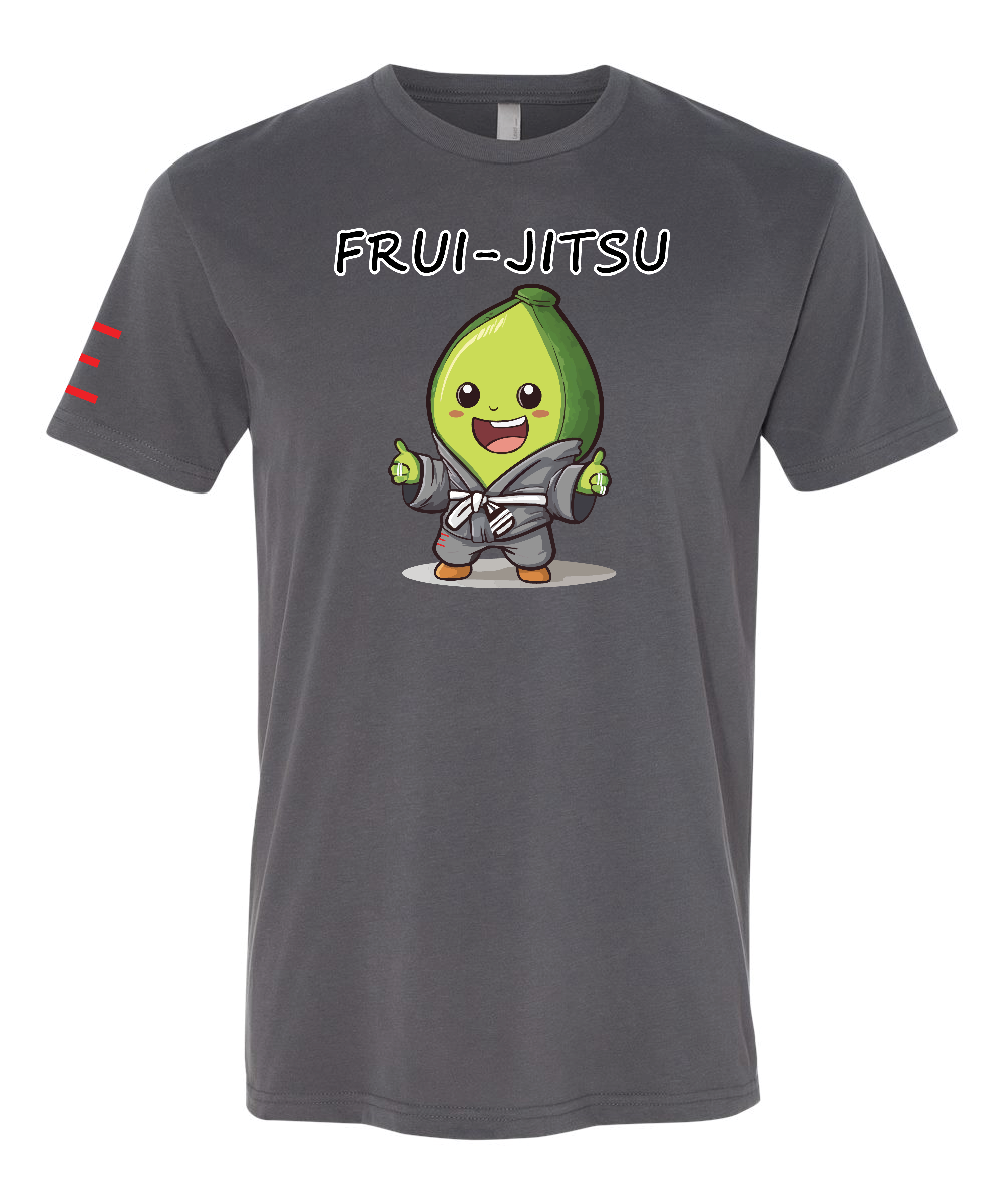 Frui-Jitsu Avocado Wearing a Gi Cartoon Shirt - Funny Cute Avocado 