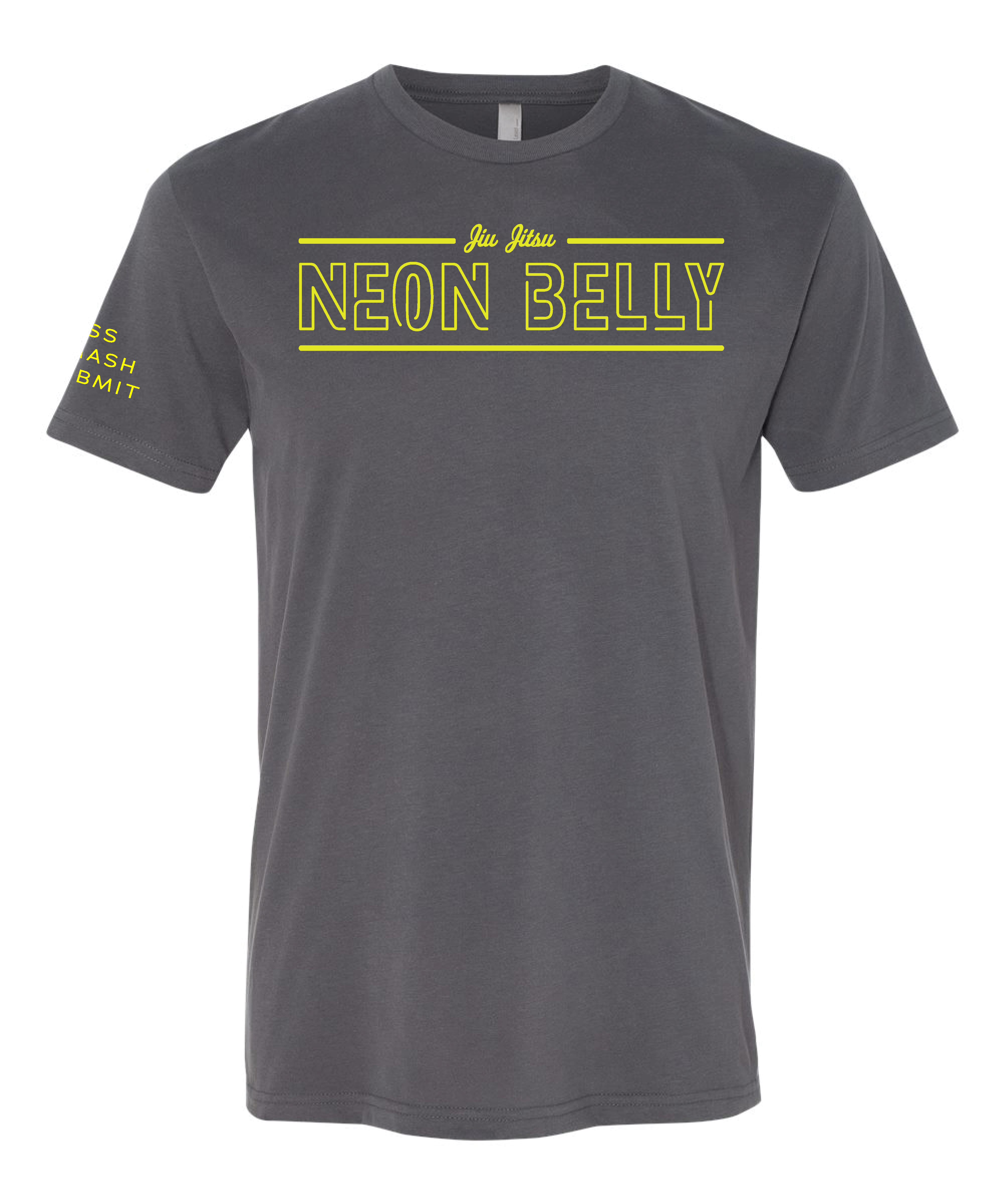 NEON BELLY V2 (Knee on Belly) Jiu-Jitsu Shirt - BJJ Funny Meme Premium T-Shirt - 3Three Apparel LLC.