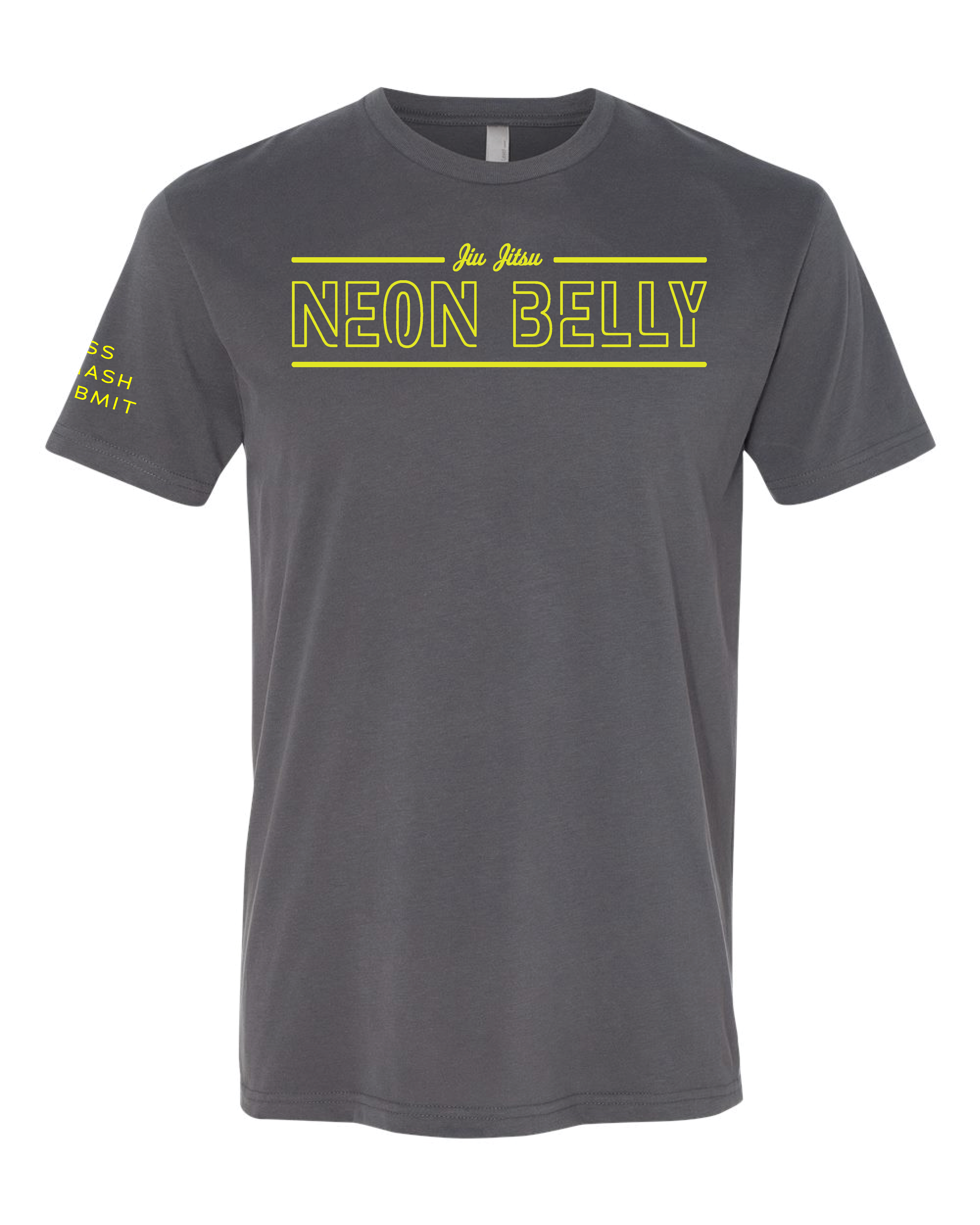 NEON BELLY V2 (Knee on Belly) Jiu-Jitsu Shirt - BJJ Funny Meme Premium T-Shirt - 3Three Apparel LLC.