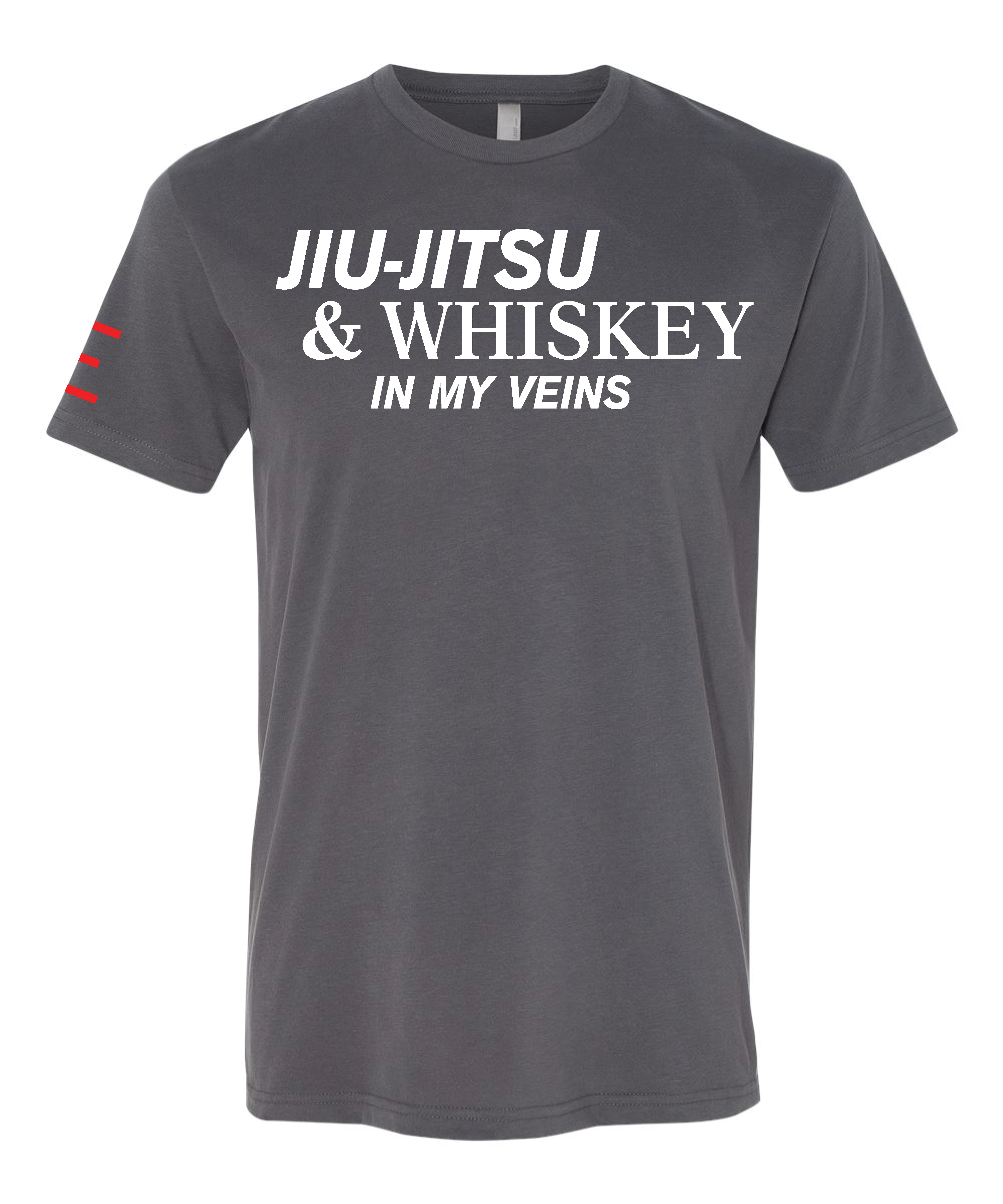 Jiu-Jitsu & Whiskey in My Veins V2 - BJJ Funny Meme Premium T-Shirt - 3Three Apparel LLC.