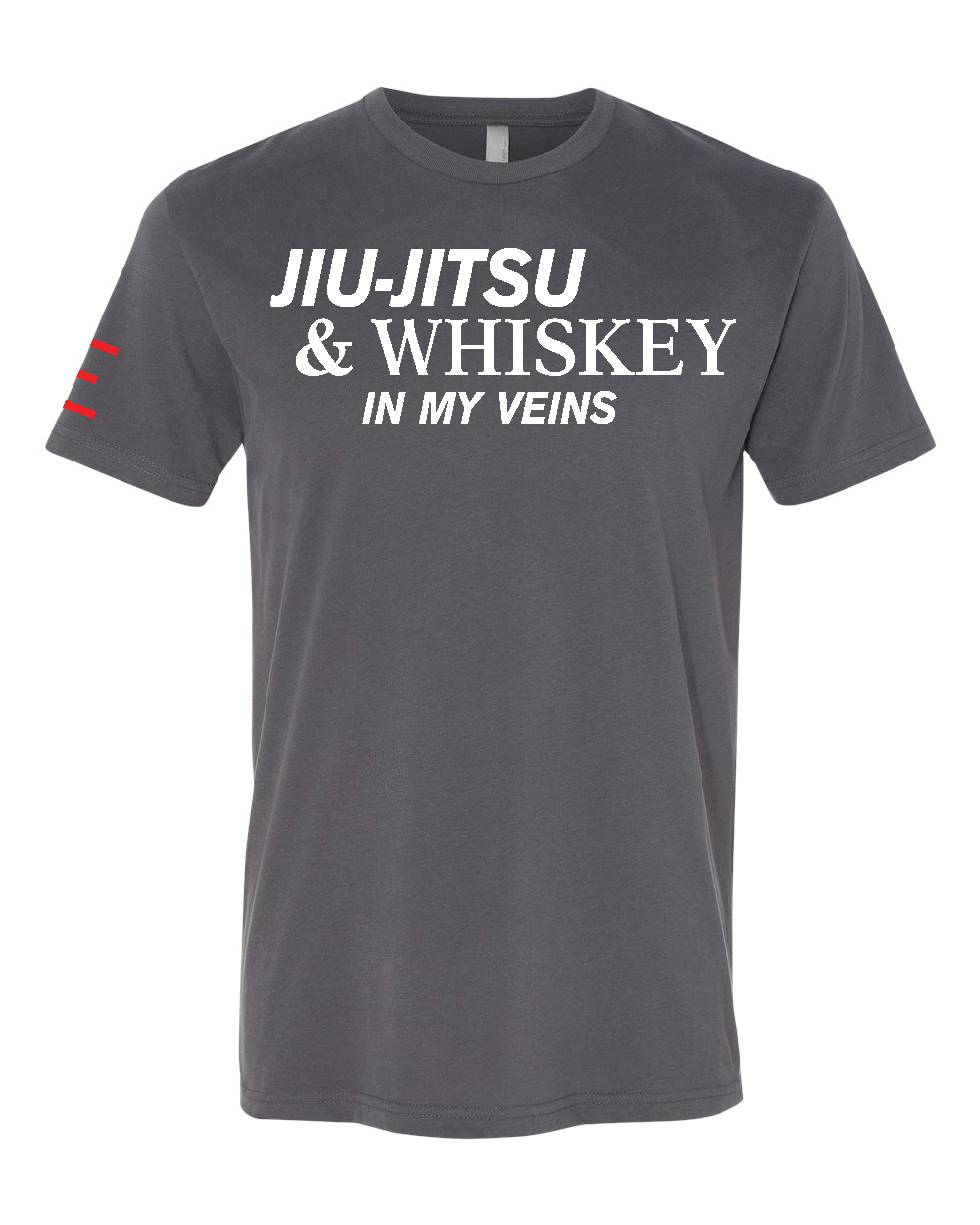 Jiu-Jitsu & Whiskey in My Veins V2 - BJJ Funny Meme Premium T-Shirt - 3Three Apparel LLC.