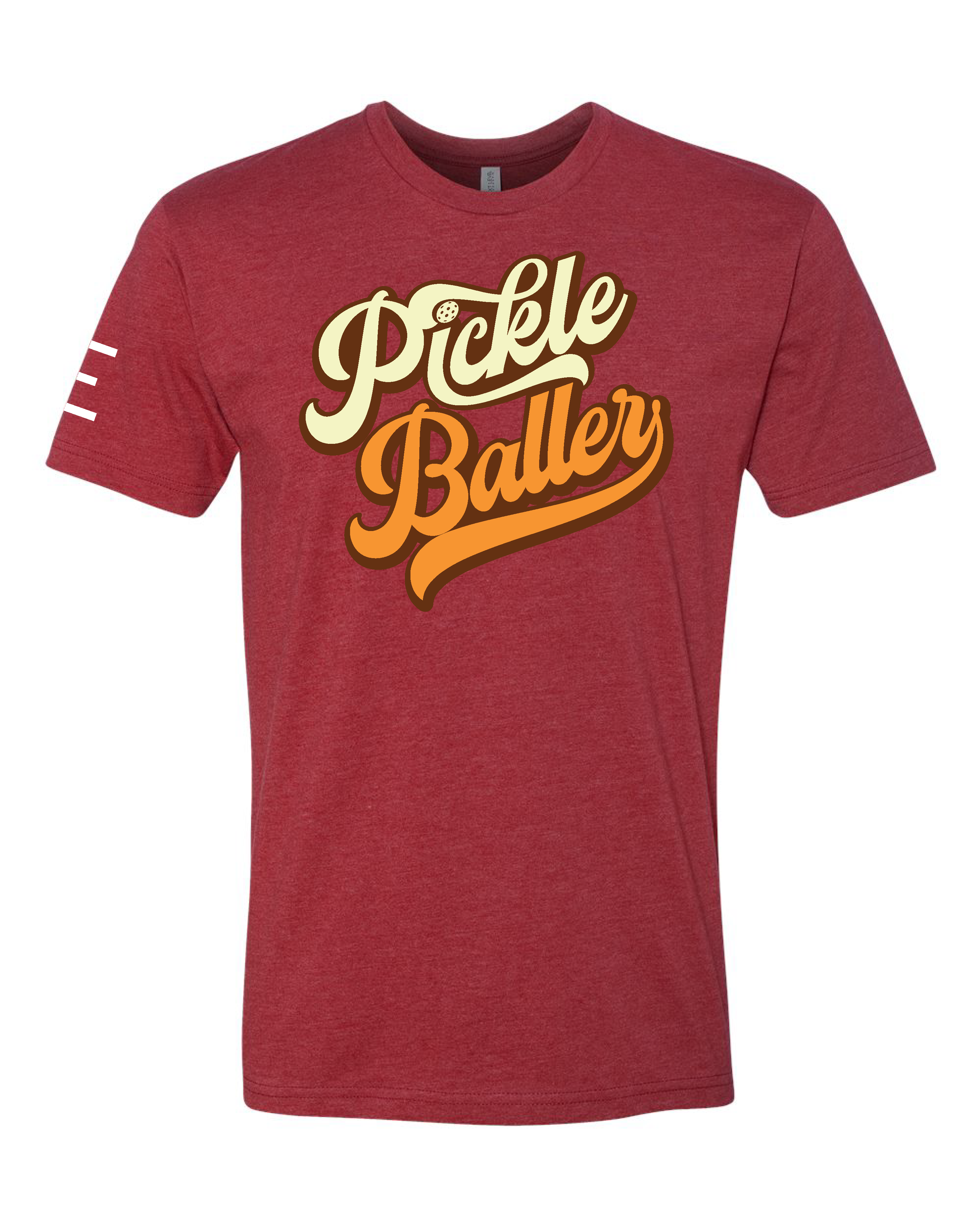 Pickle Baller (Cream &amp; Orange) - Funny PickleBall t-shirt Vintage style 