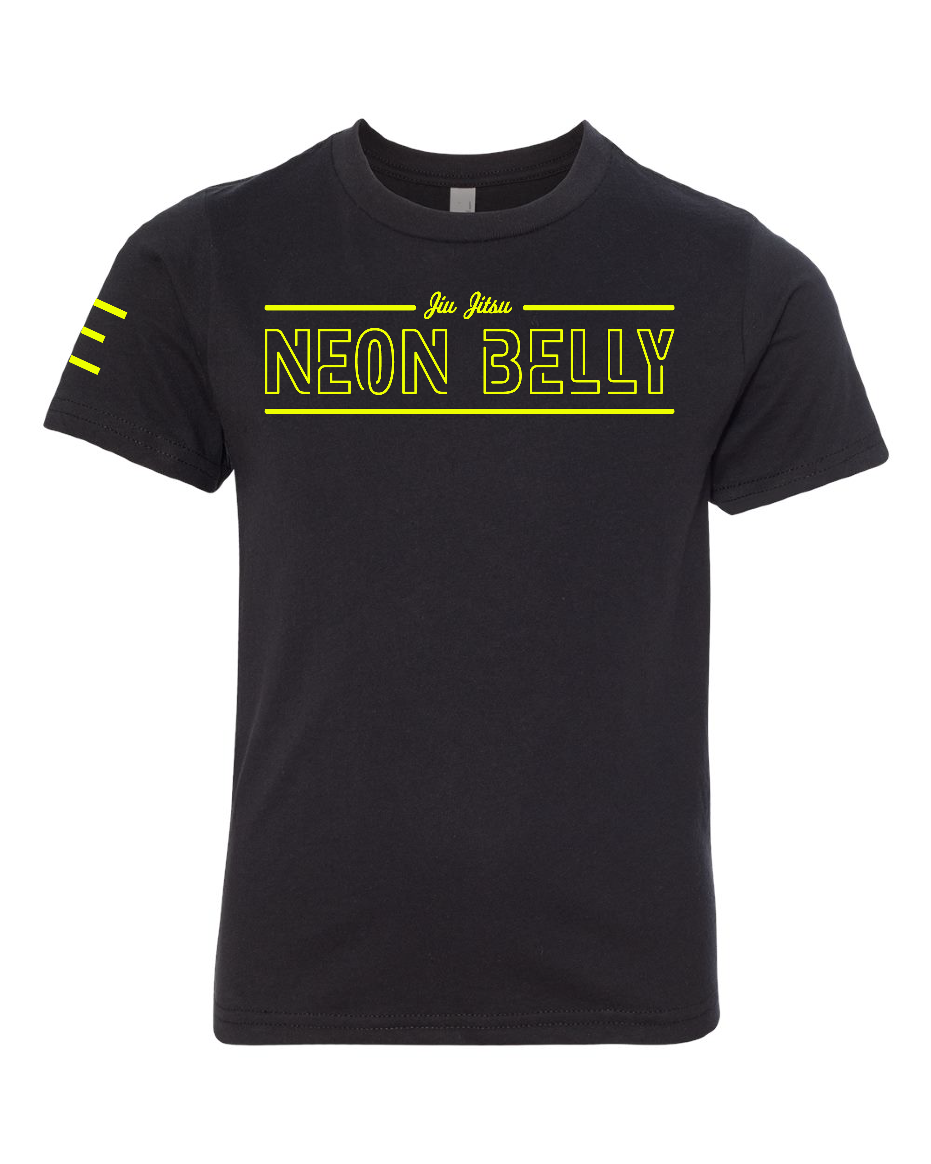 Youth - Neon Belly V2 - The Next Level of Knee-On-Belly - BJJ Funny T-Shirt 