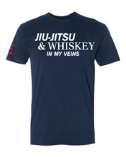 Jiu-Jitsu & Whiskey in My Veins V2 - BJJ Funny Meme Premium T-Shirt - 3Three Apparel LLC.