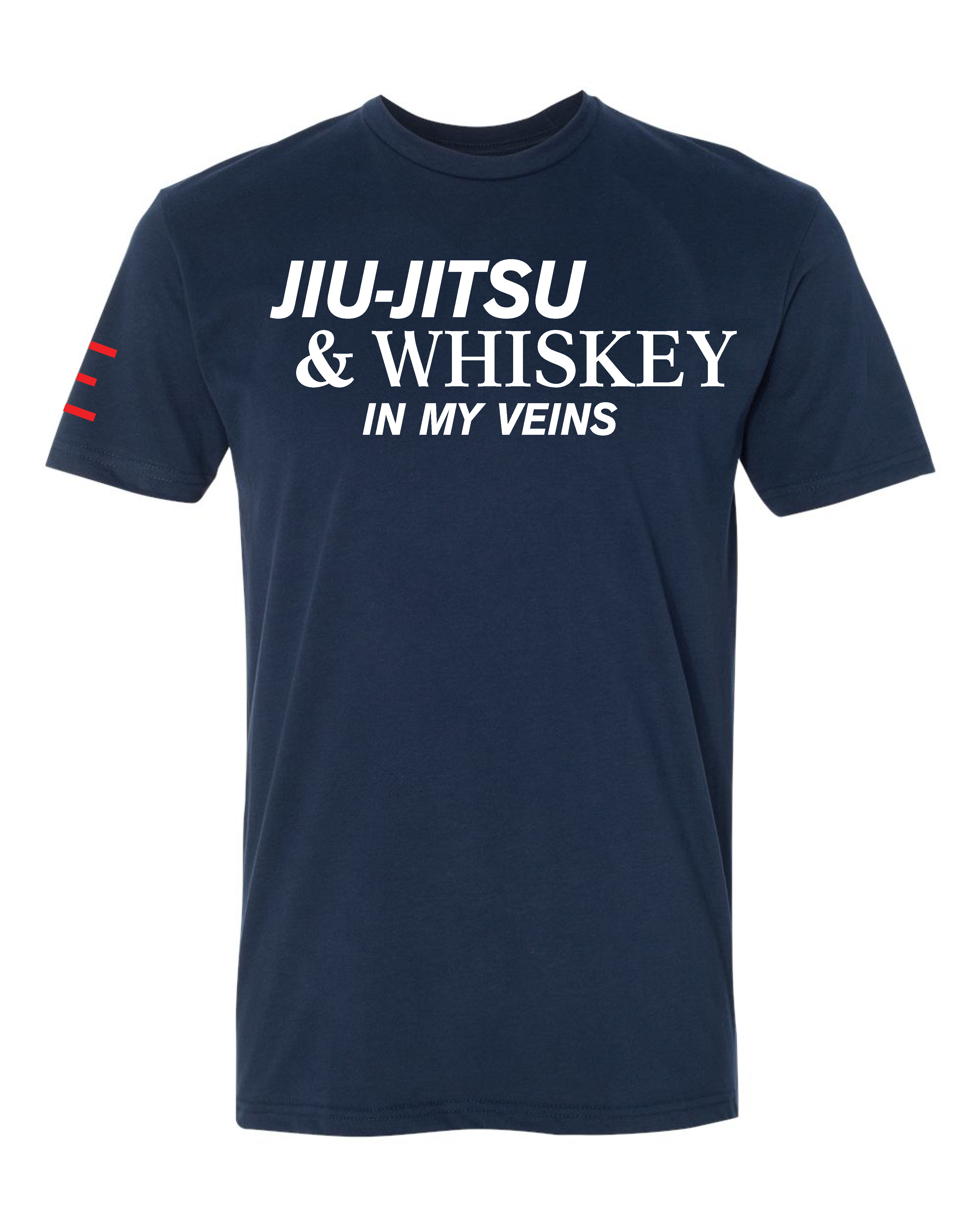 Jiu-Jitsu & Whiskey in My Veins V2 - BJJ Funny Meme Premium T-Shirt - 3Three Apparel LLC.