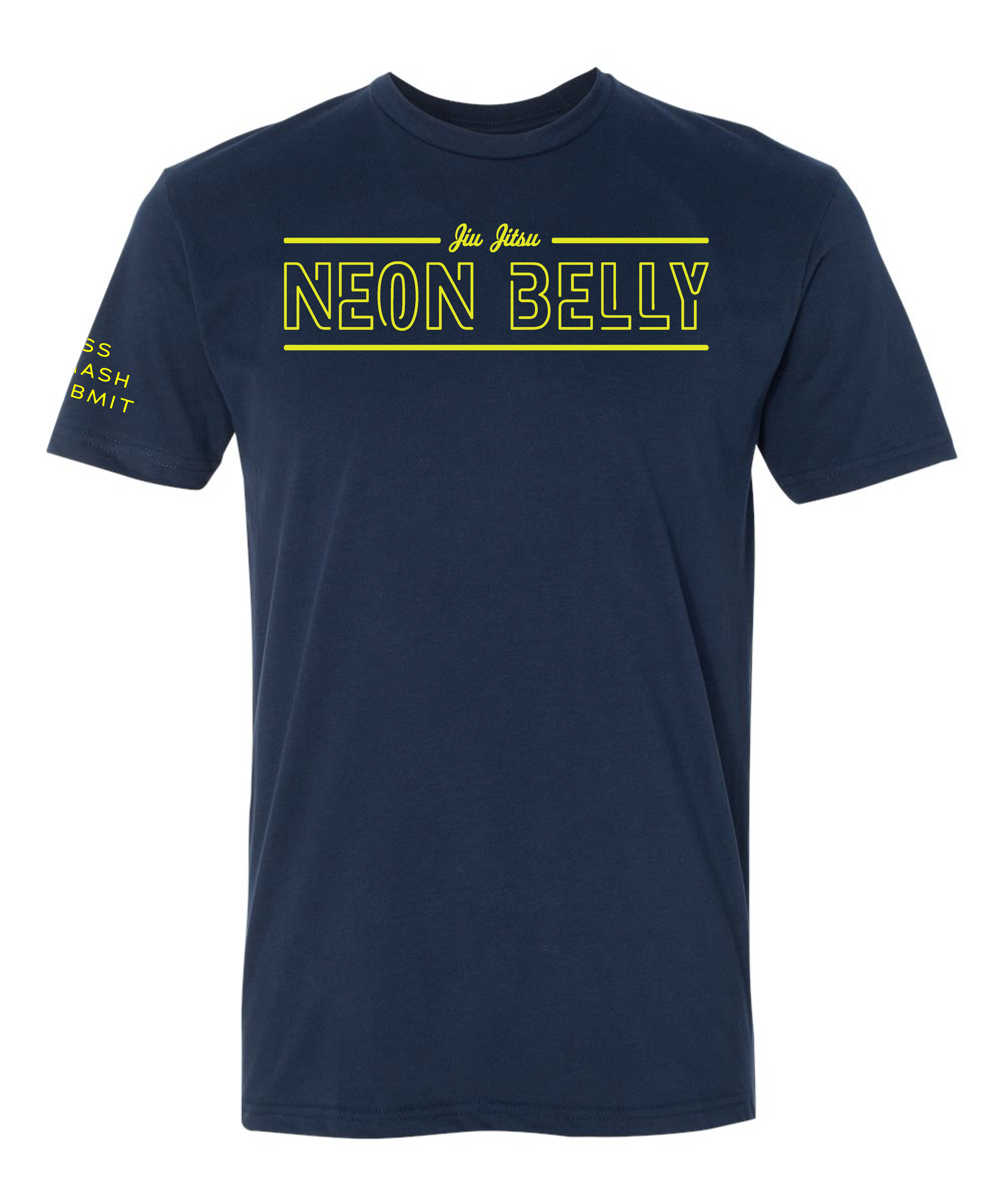 NEON BELLY V2 (Knee on Belly) Jiu-Jitsu Shirt - BJJ Funny Meme Premium T-Shirt - 3Three Apparel LLC.