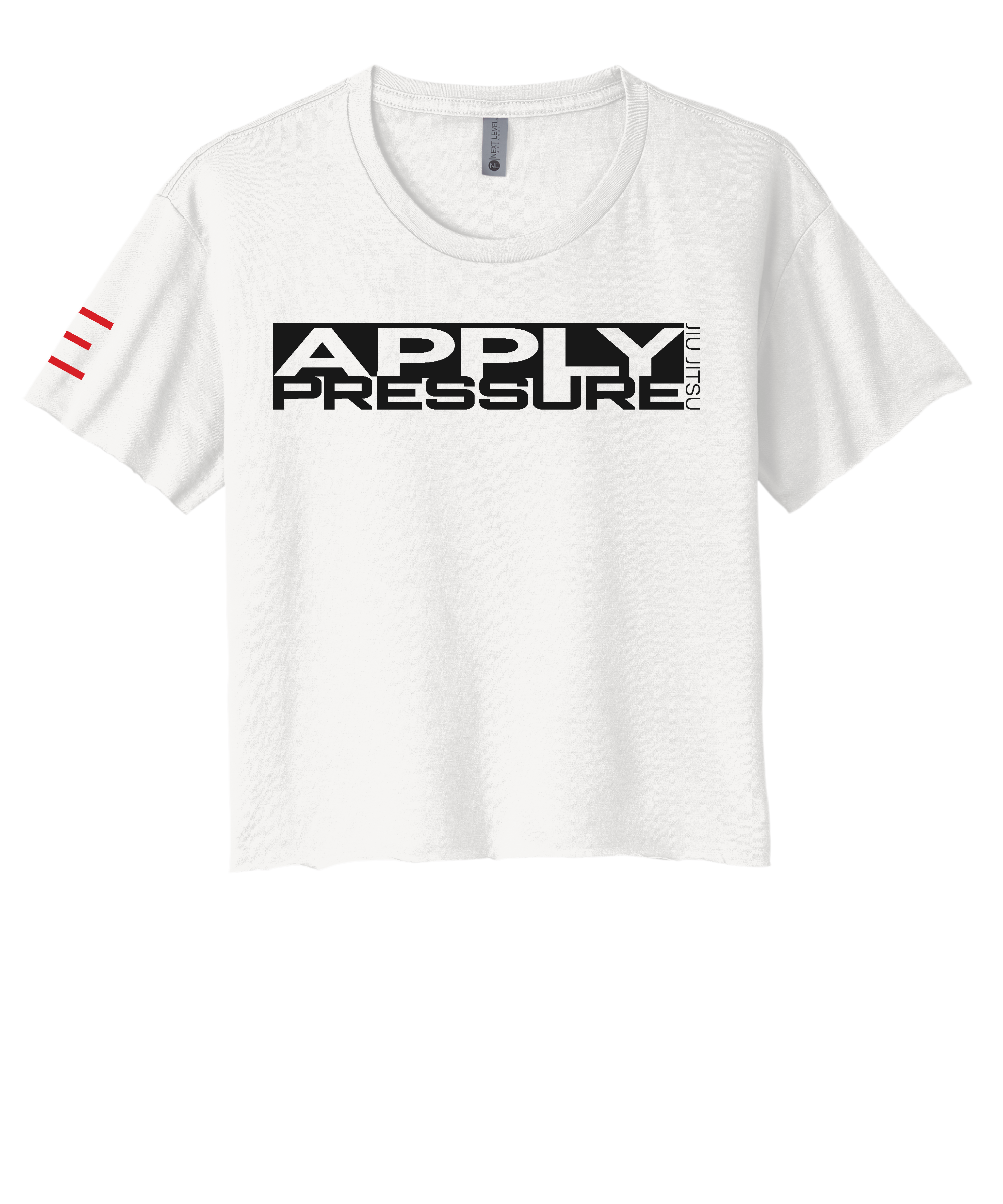 Apply Pressure Jiu-Jitsu Women's Crop Top - Technique Motivational BJJ Apparel - 3Three Apparel LLC.