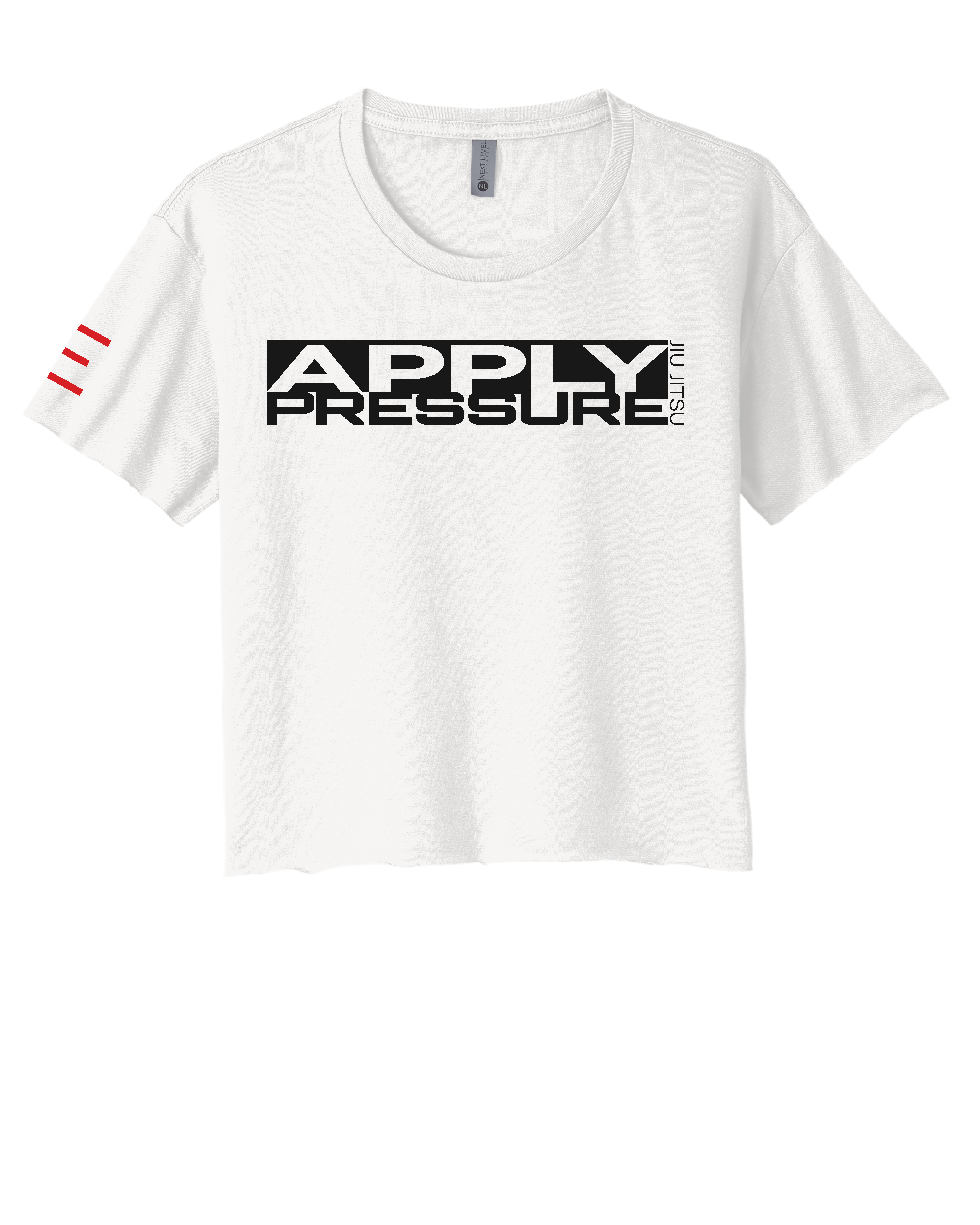 Apply Pressure Jiu-Jitsu Women's Crop Top - Technique Motivational BJJ Apparel - 3Three Apparel LLC.