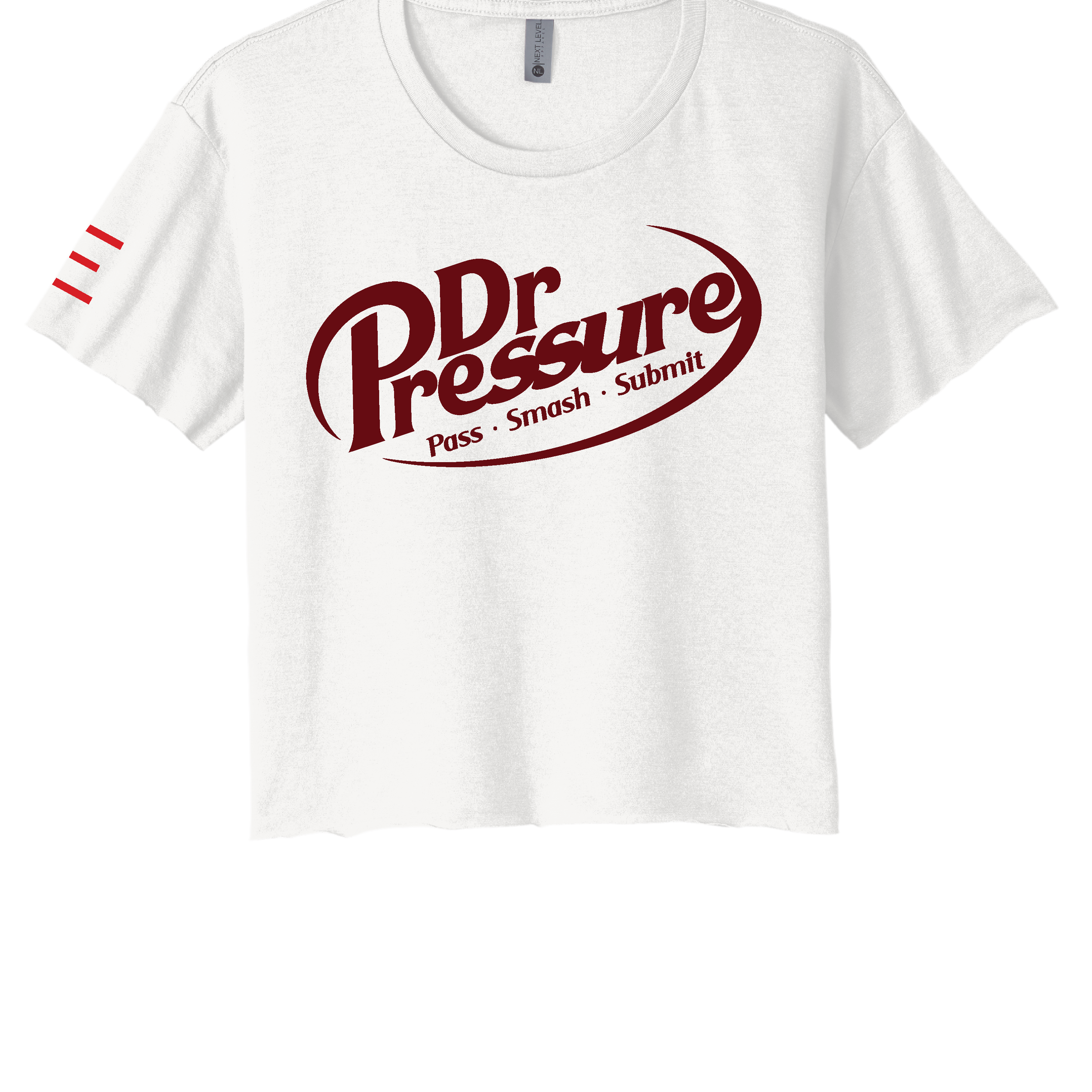 "Dr. Pressure" - Jiu-Jitsu Parody Women's Crop Top - 3Three Apparel LLC.