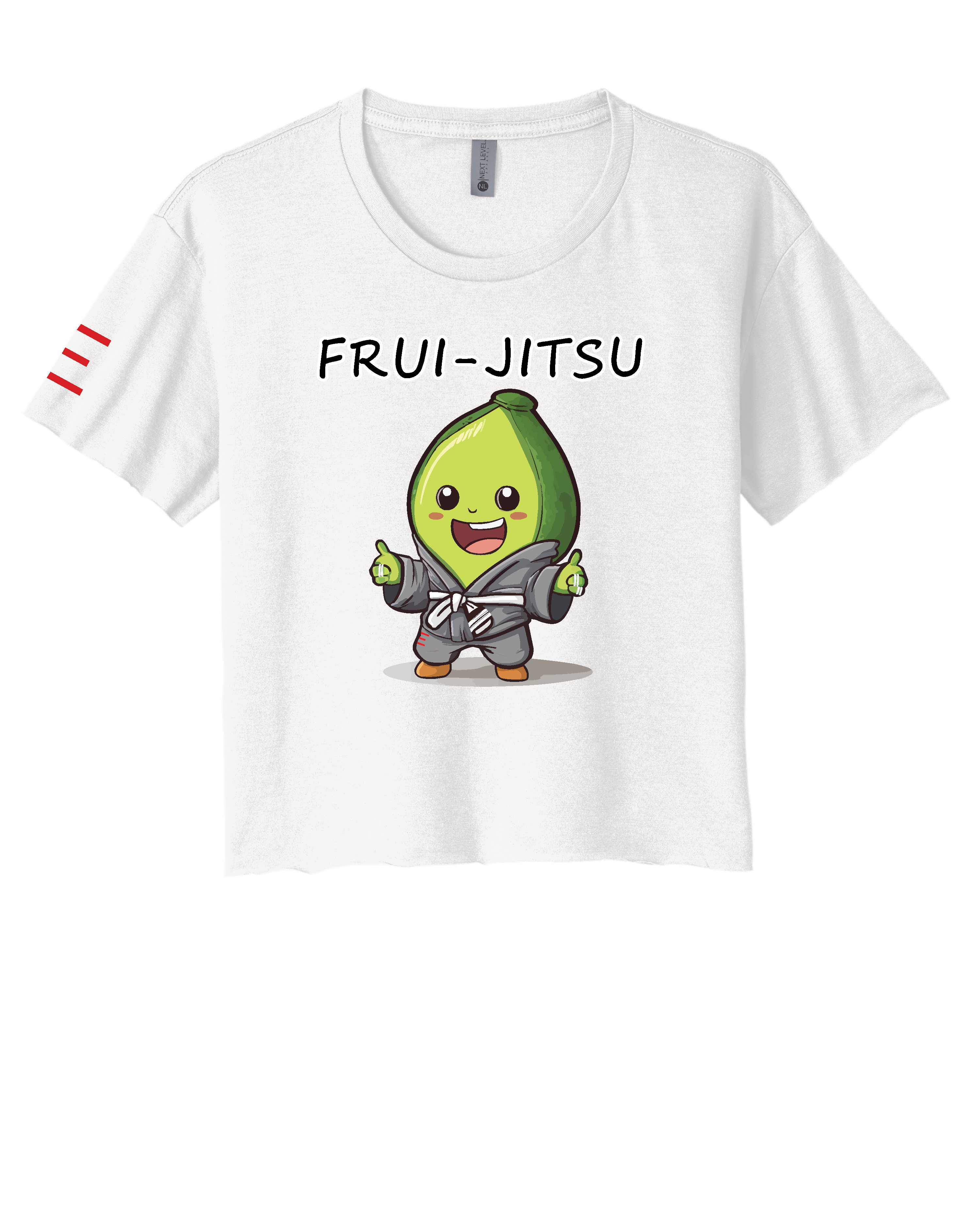 Meet the Frui-Jitsu Avocado Women's Crop Top - Fun Meets Fierce! 🥑 - 3Three Apparel LLC.