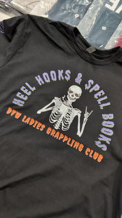 HEEL HOOKS & SPELL BOOKS Tshirt or Crop Top - 3Three Apparel LLC.