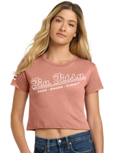 Vintage Baseball-Style "Jiu-Jitsu" Women's Crop Top - 3Three Apparel LLC.