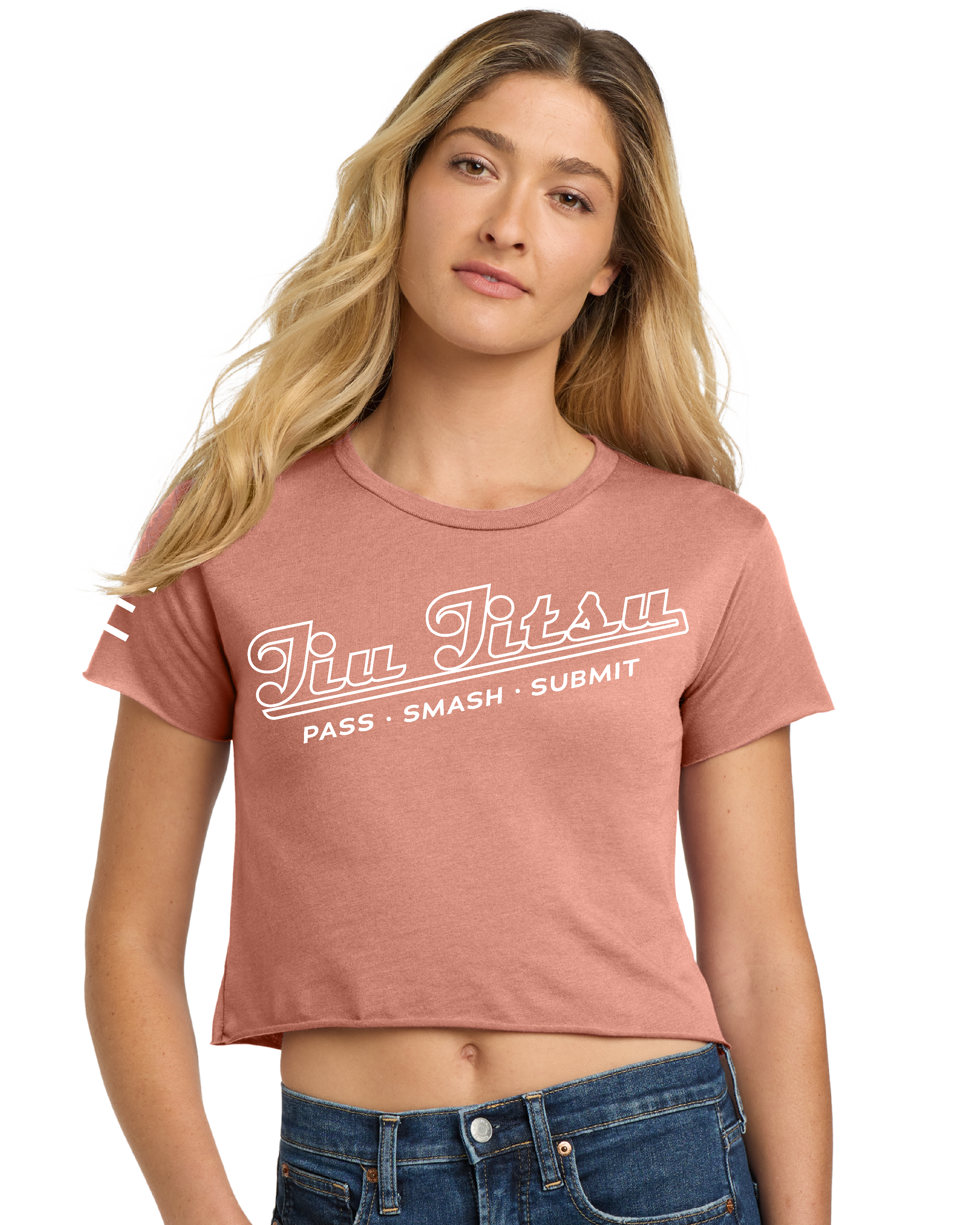 Vintage Baseball-Style "Jiu-Jitsu" Women's Crop Top - 3Three Apparel LLC.