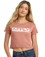 Apply Pressure Jiu-Jitsu Women's Crop Top - Technique Motivational BJJ Apparel - 3Three Apparel LLC.