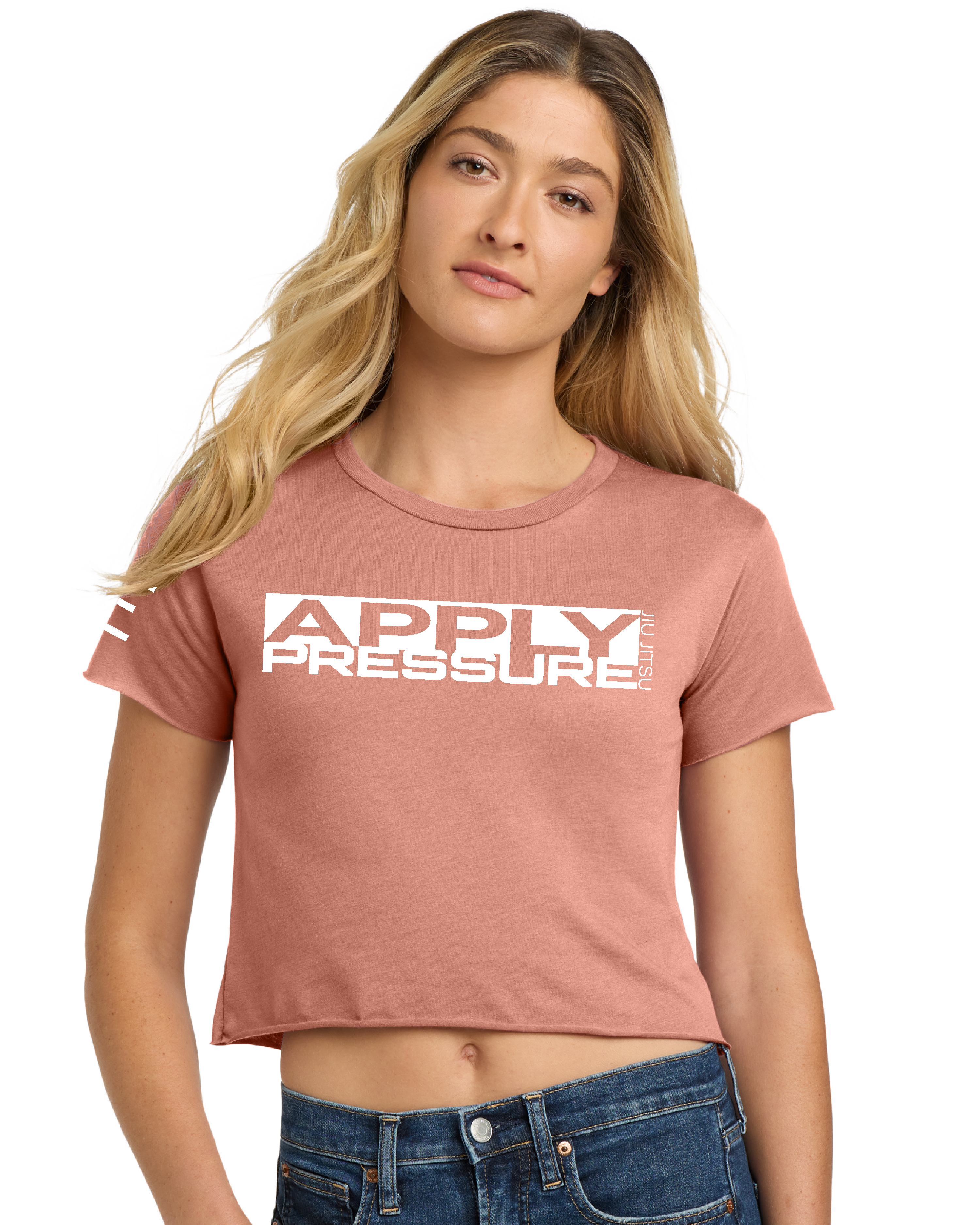 Apply Pressure Jiu-Jitsu Women's Crop Top - Technique Motivational BJJ Apparel - 3Three Apparel LLC.