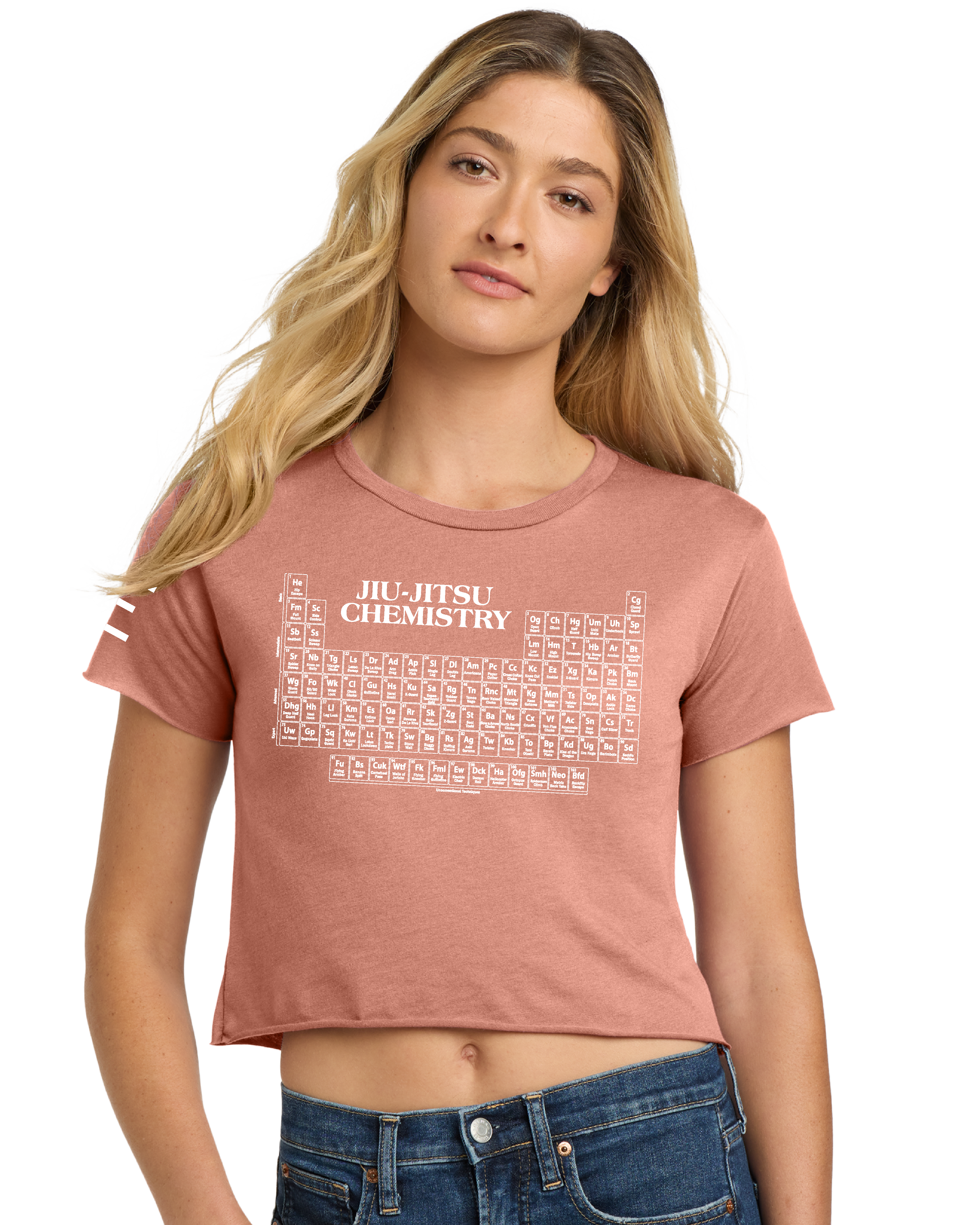 Jiu-Jitsu Chemistry Crop Top - Periodic Table of Jiu-Jitsu BJJ Enthusiasts - 3Three Apparel LLC.