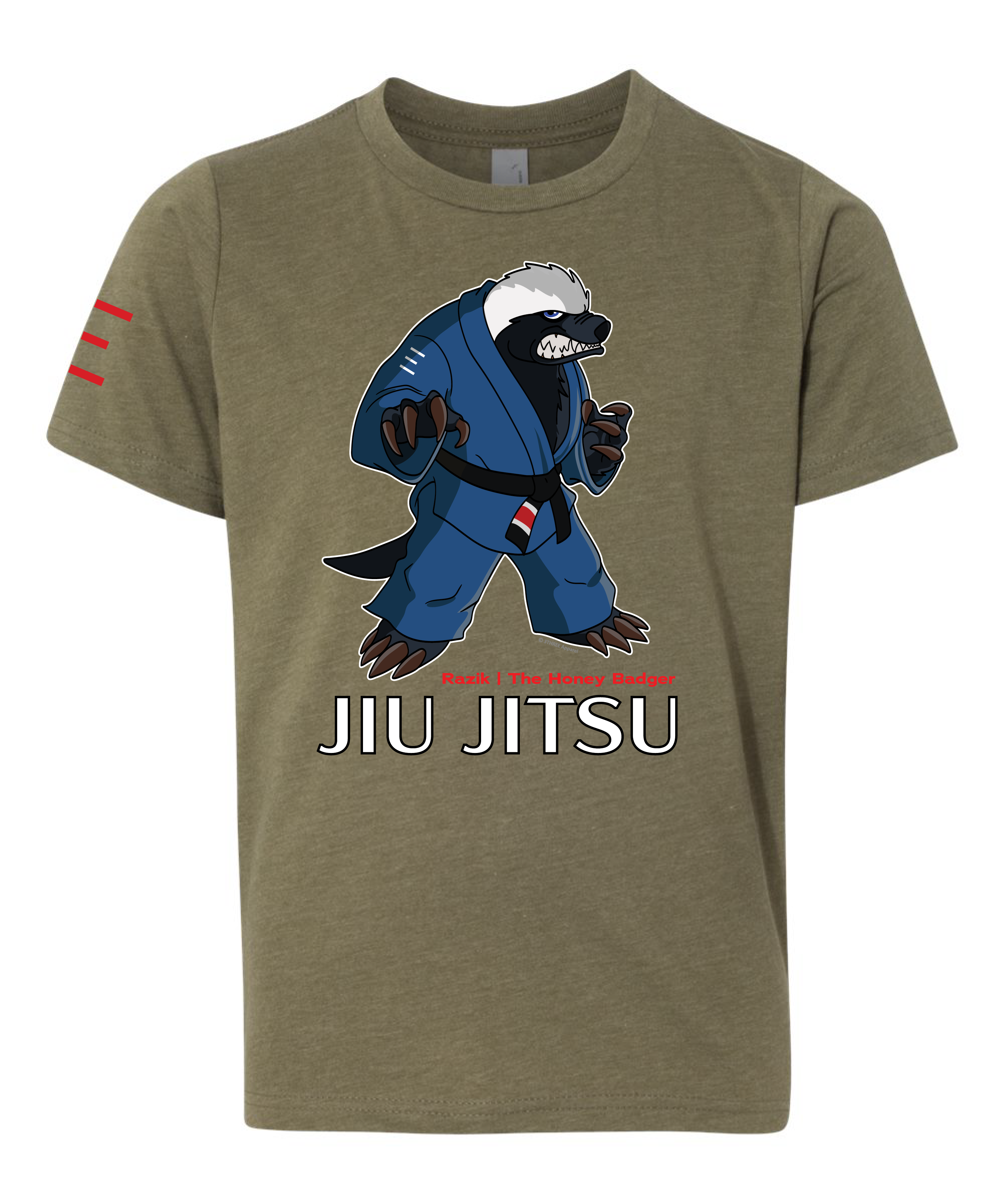 Youth - Raznik the Fearless Honey Badger - BJJ Shirt - Premium Super soft T-Shirt 