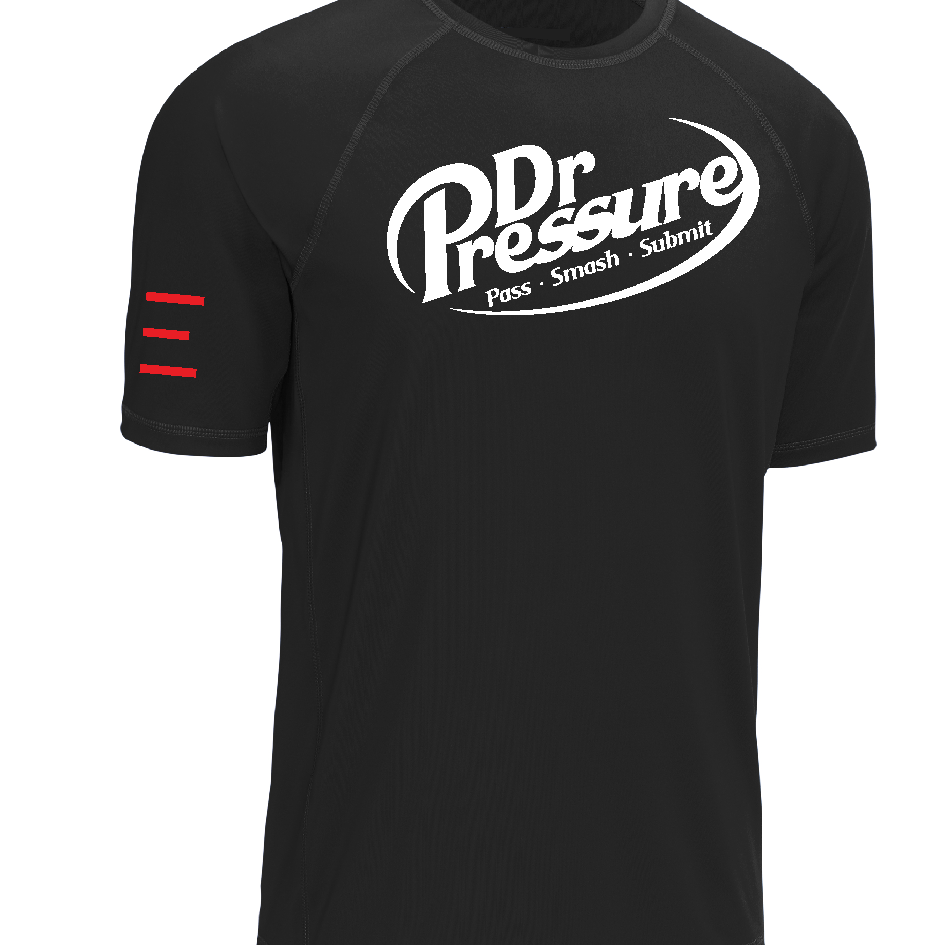 JIU-JITSU - Dr. Pressure - Pass, Smash, Submit - Short Sleeve & Long Sleeve - Black Rashguard 