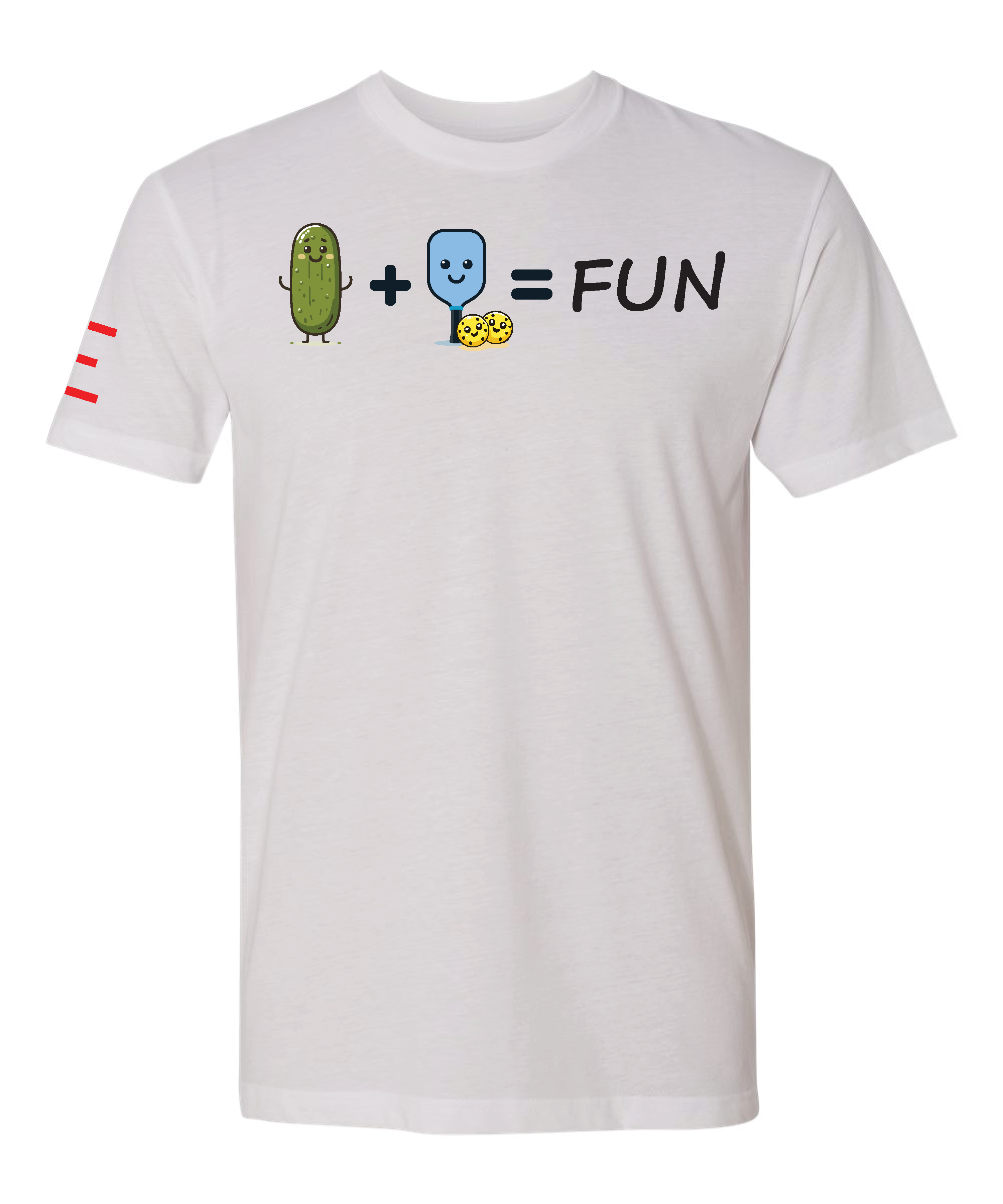 Pickle + Paddle = Fun Pickleball T-Shirt - Cute and Playful Design 