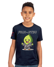 Youth - Frui-Jitsu Avocado Champ Youth Tee - Cute Avocado Wearing a Gi Cartoon Shirt 